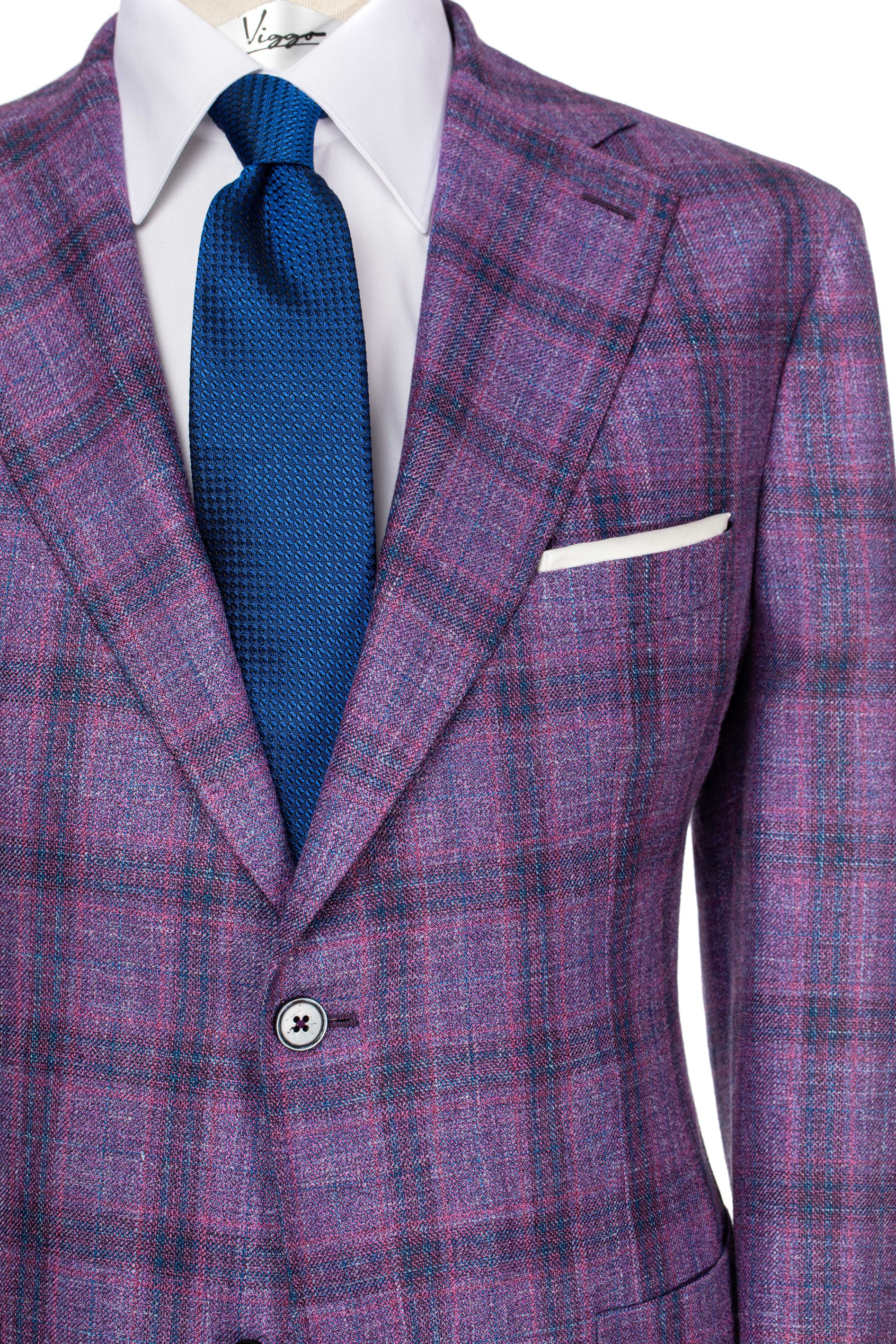 Textured navy silk tie