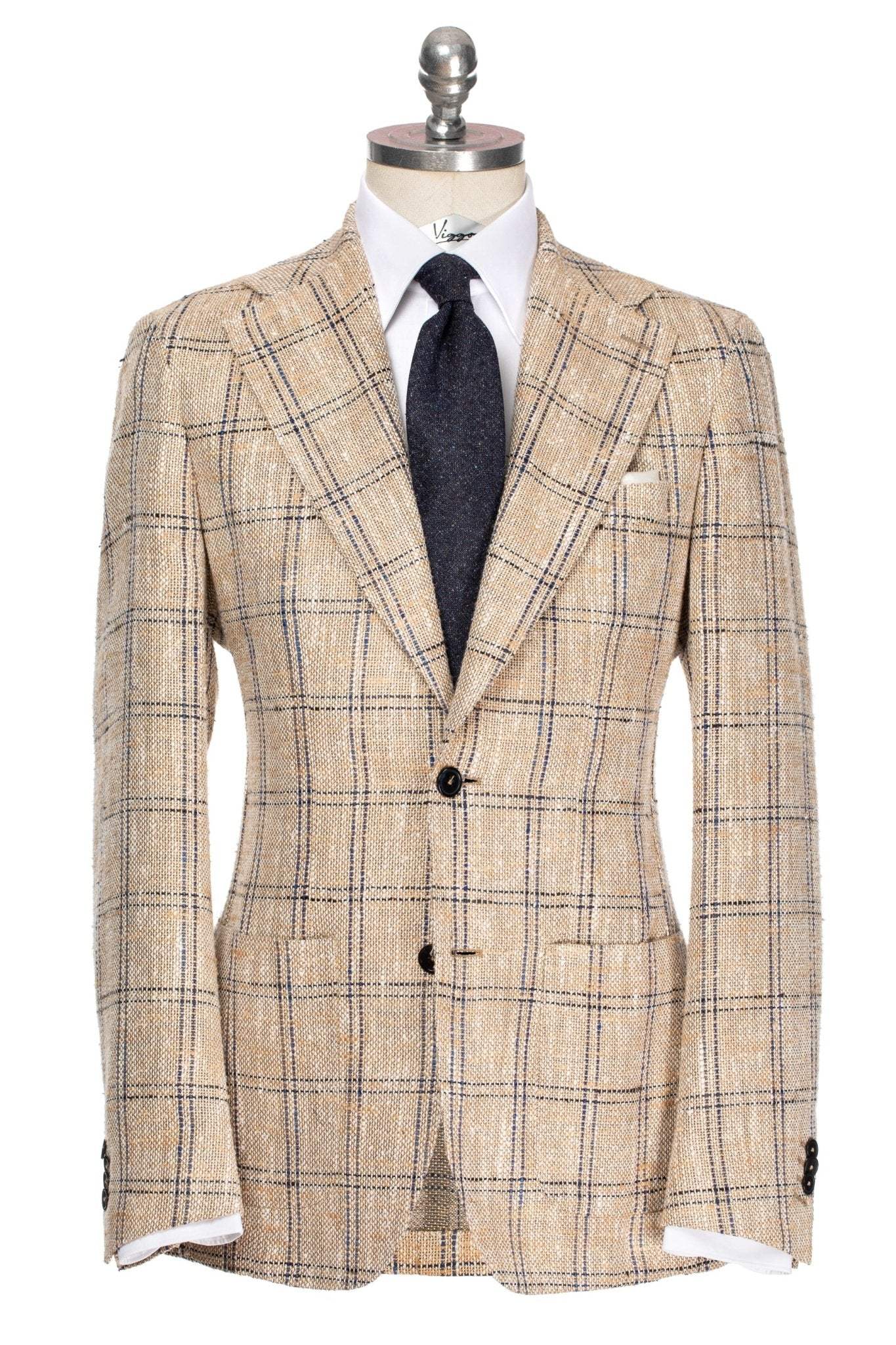 Sacou beige in carouri