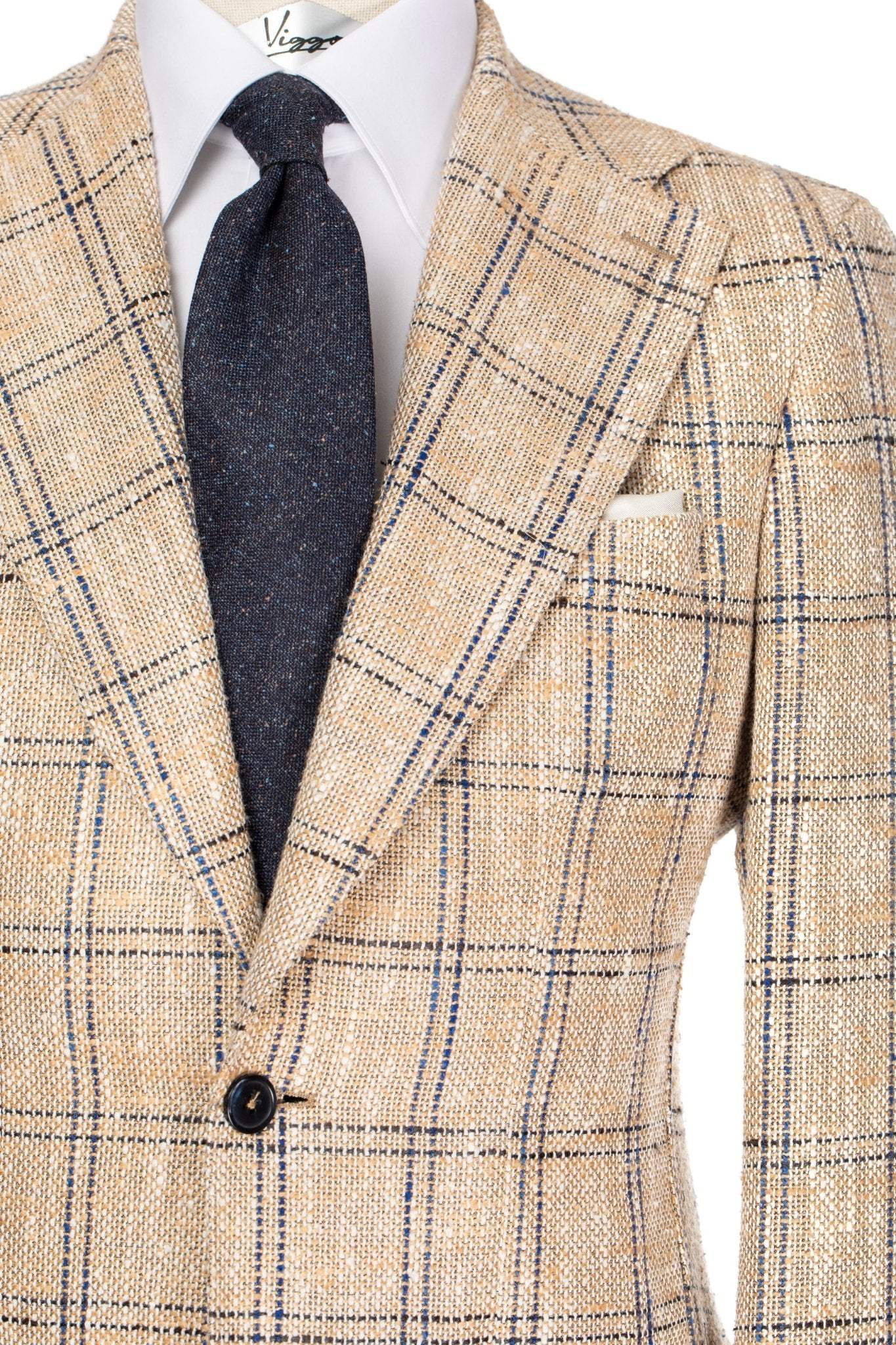 Sacou beige in carouri