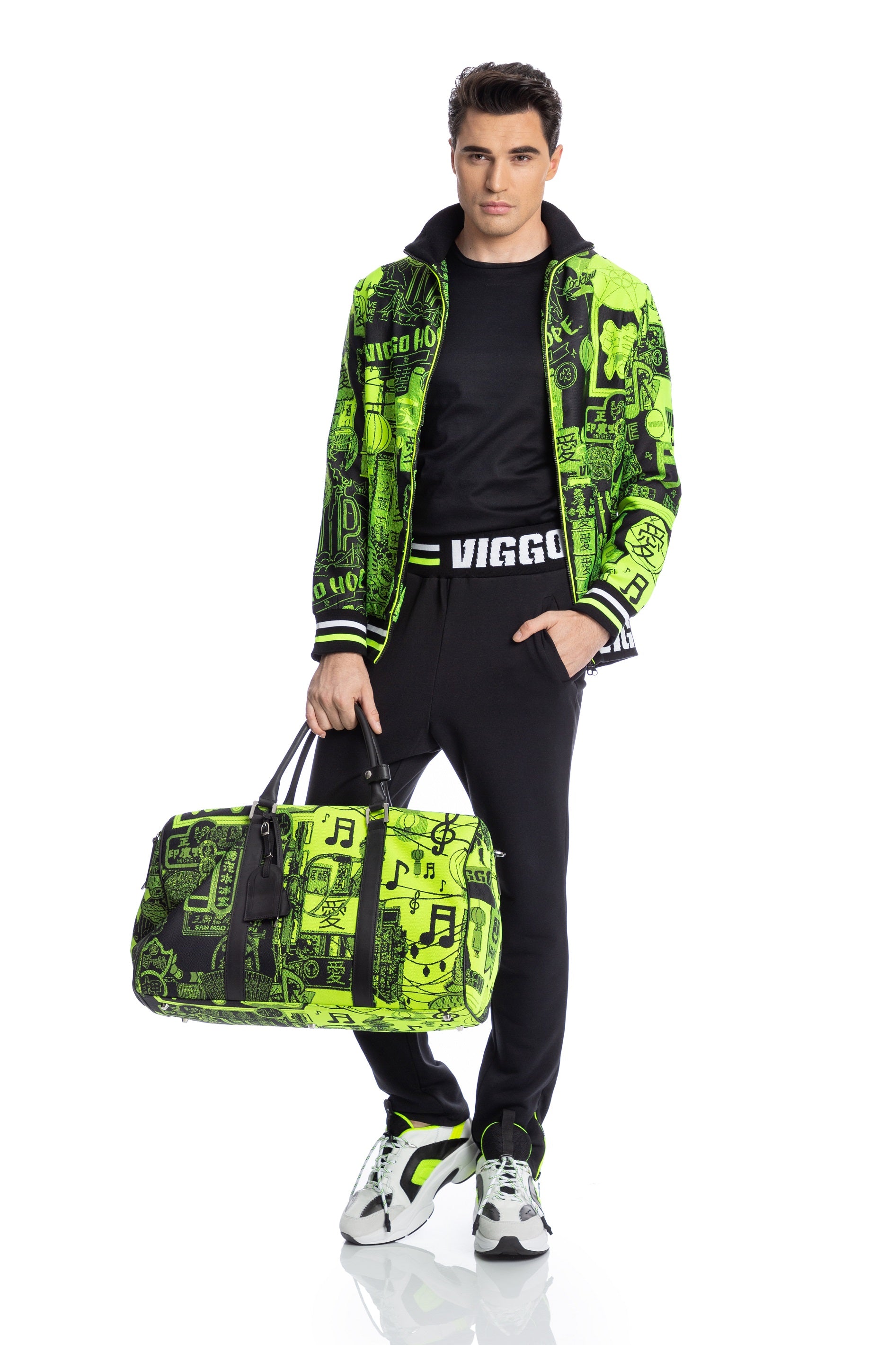 Hanorac verde neon cu fermoar Save The Forests