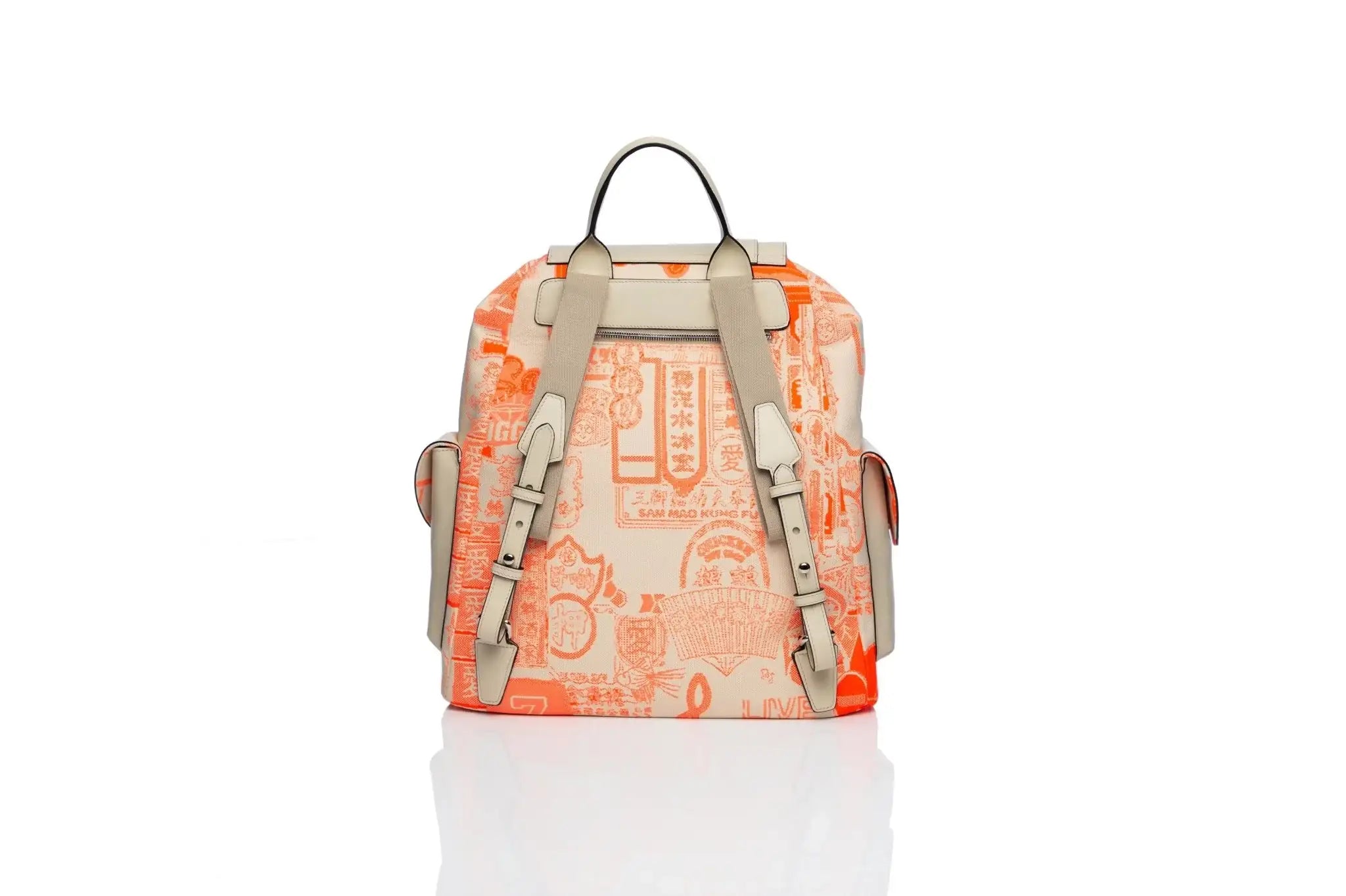 Save The Oceans Orange Pocket Backpack