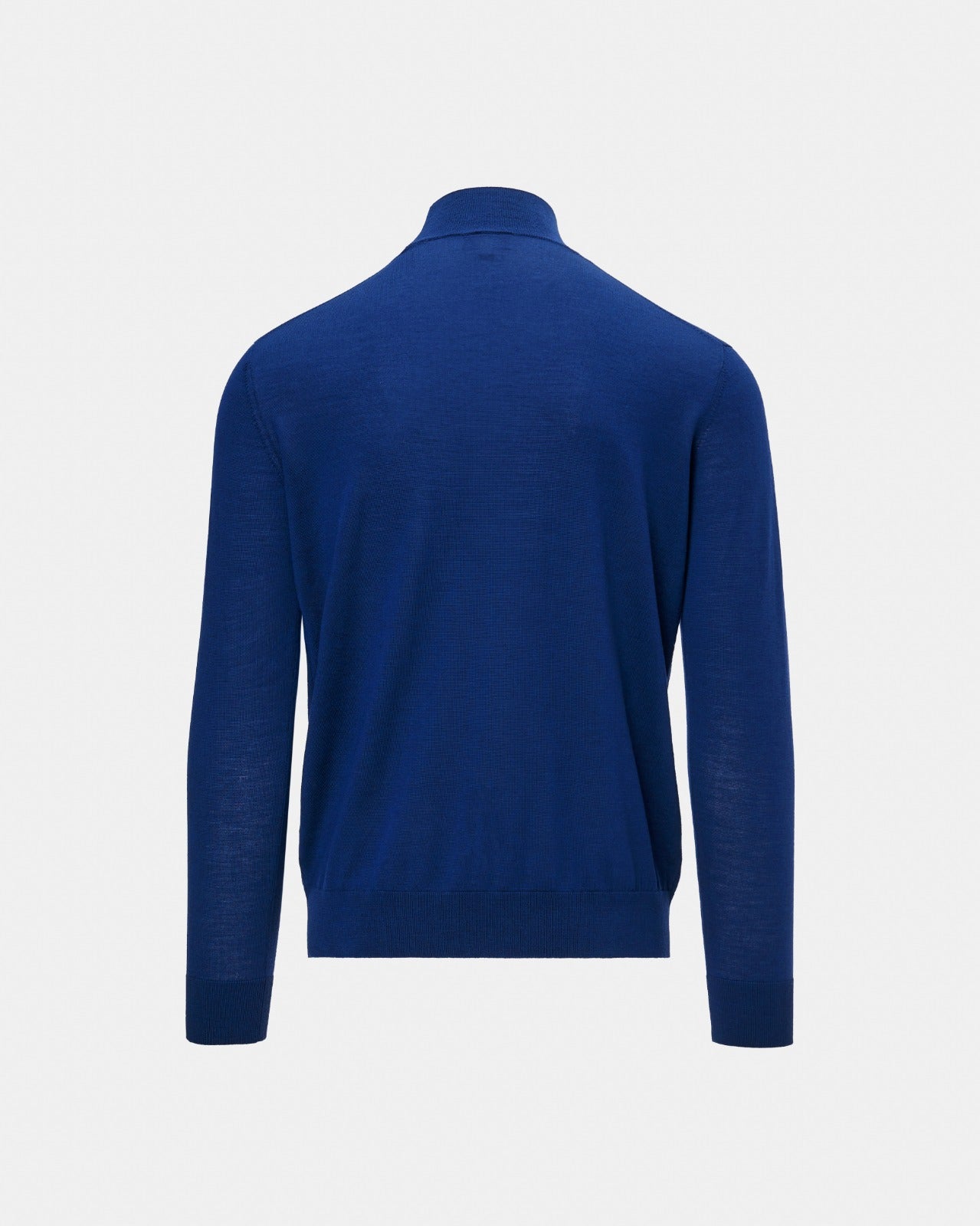 Blue 16 GG merino wool high neck sweater