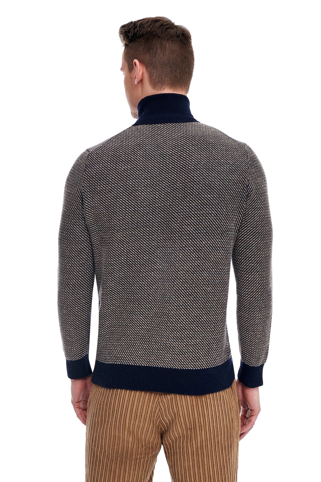 Neck Sweater With Alpaca Wool
