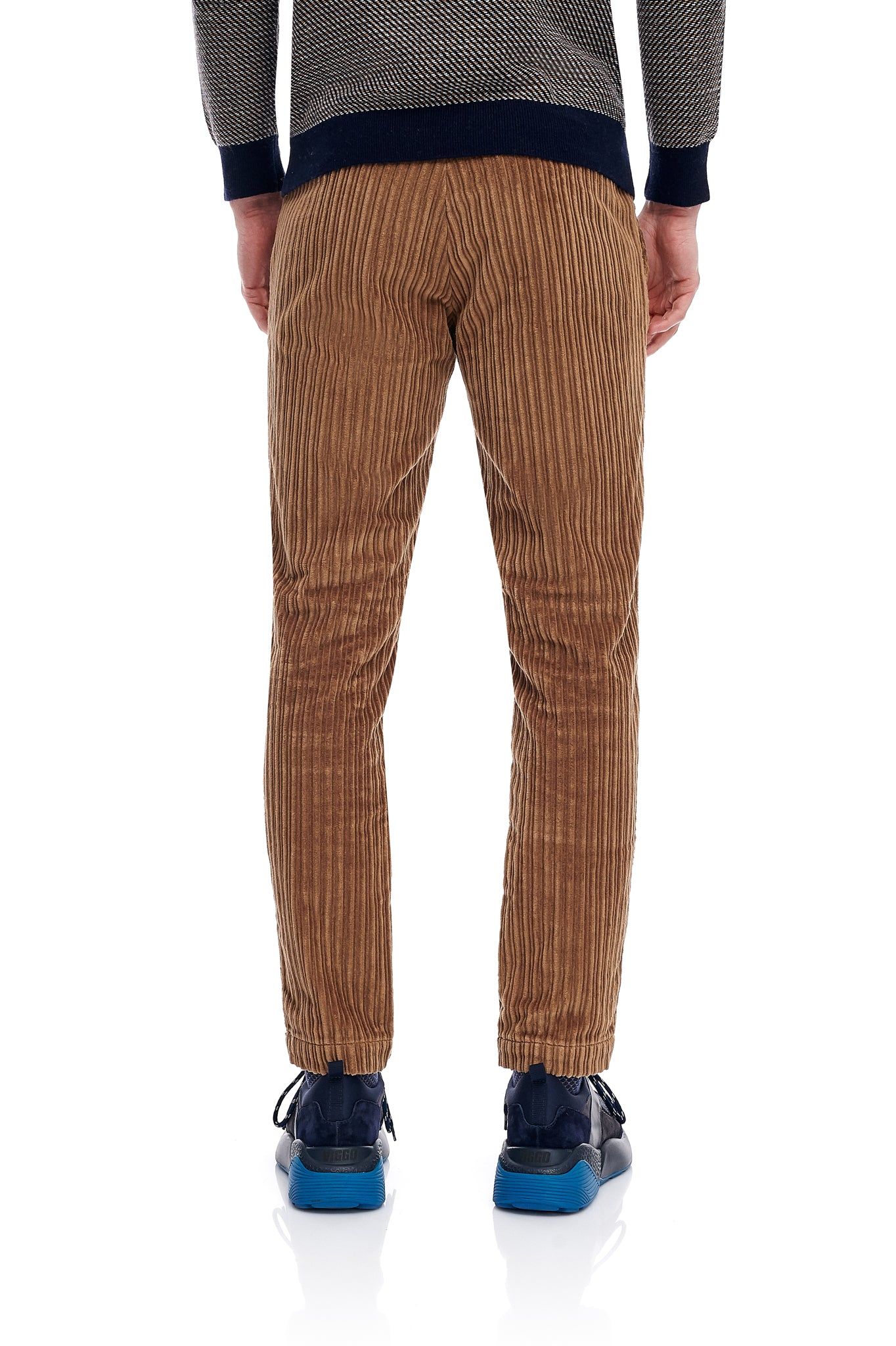Pantaloni reiat beige cu snur