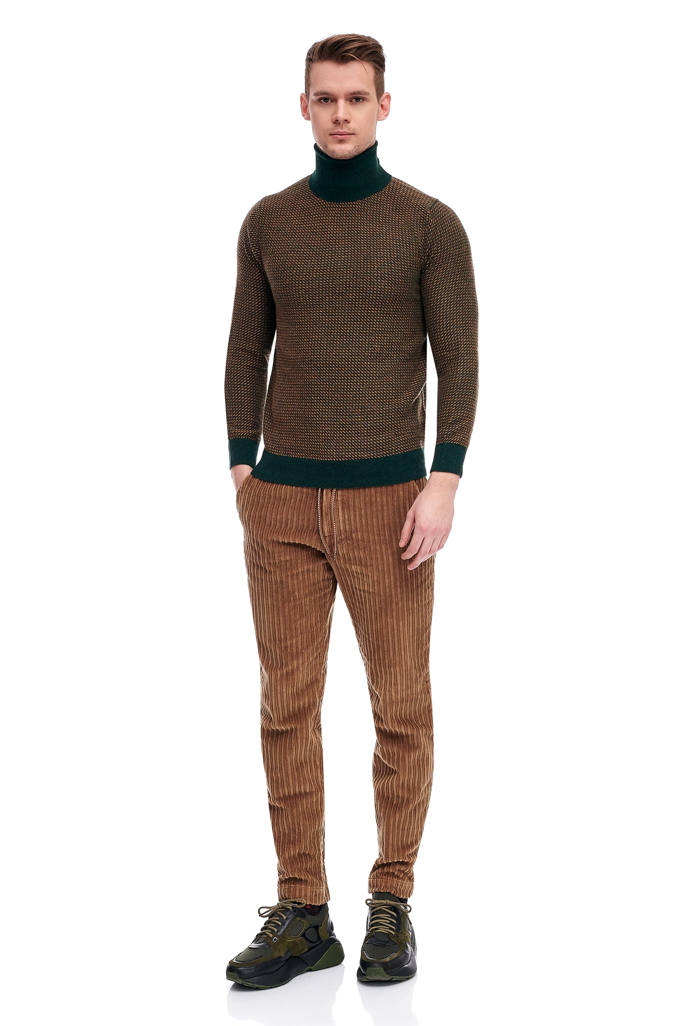 Green Sweater With Alpaca Wool