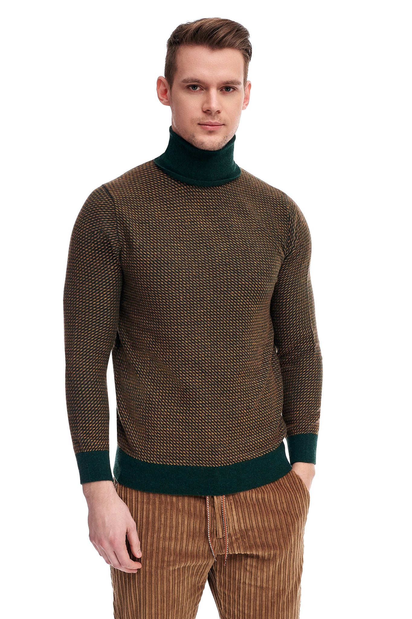 Green Sweater With Alpaca Wool