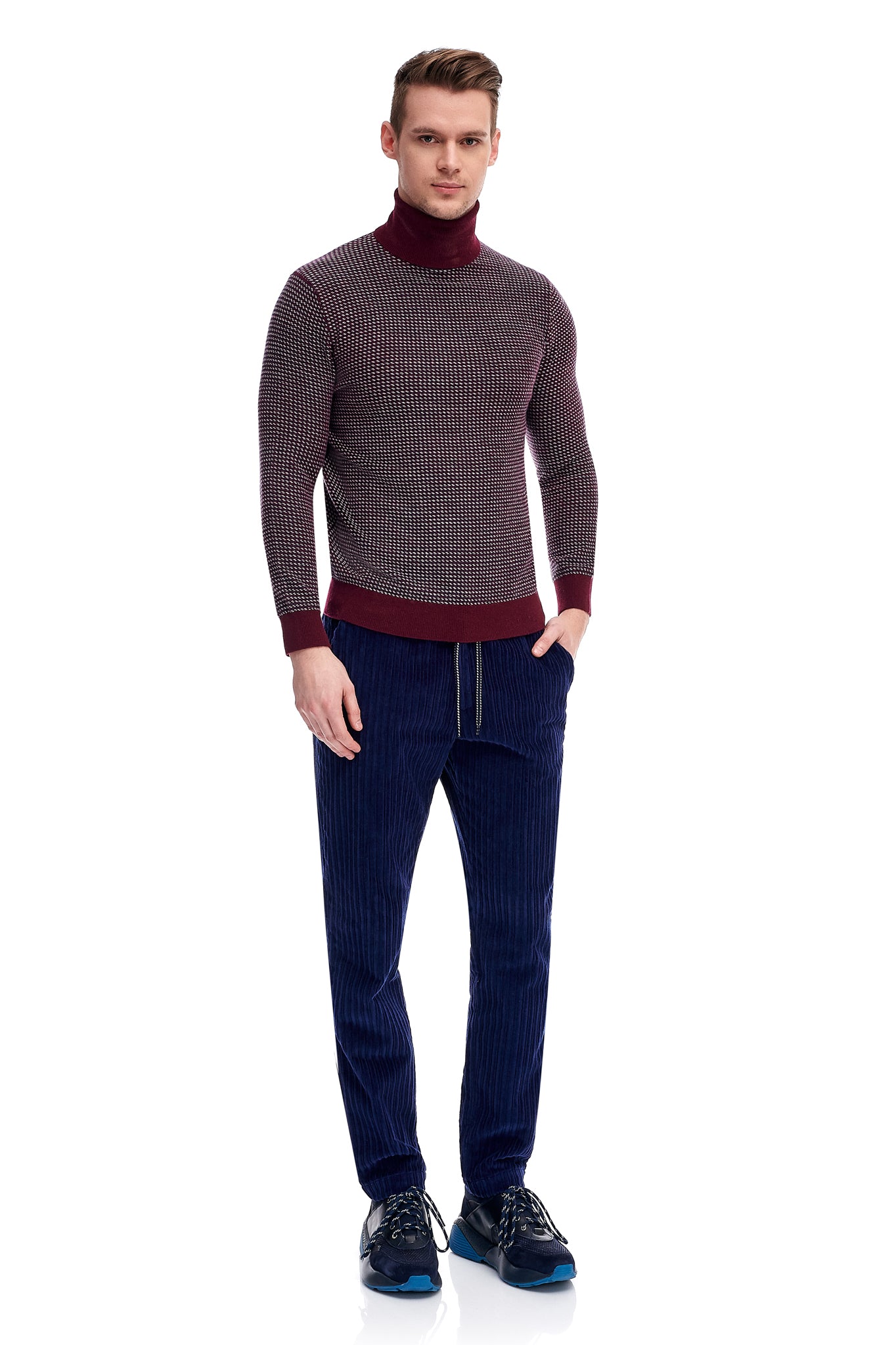 Bordeaux Sweater With Alpaca Wool