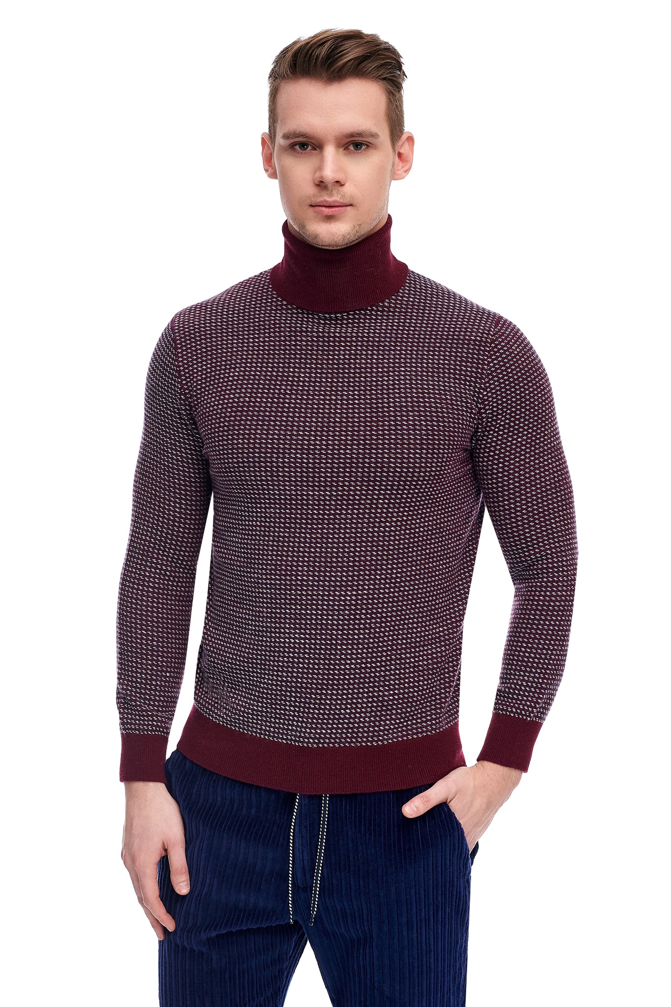 Bordeaux Sweater With Alpaca Wool