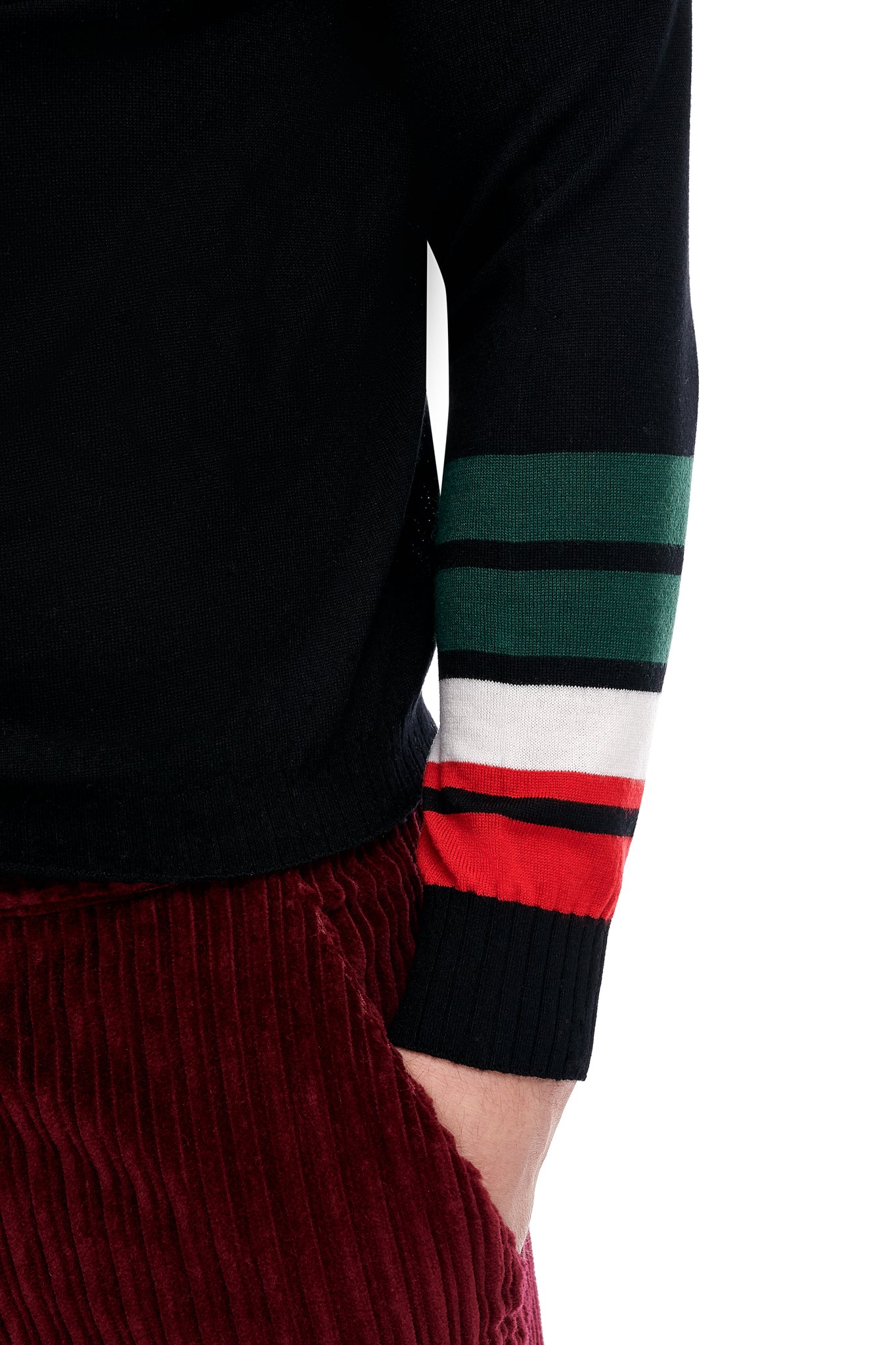 Fine Black Wool And Cashmere Sweater