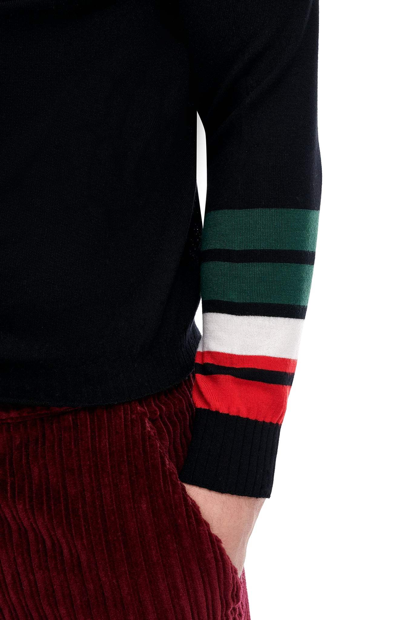 Pulover Fin Negru Din Lana Si Casmir