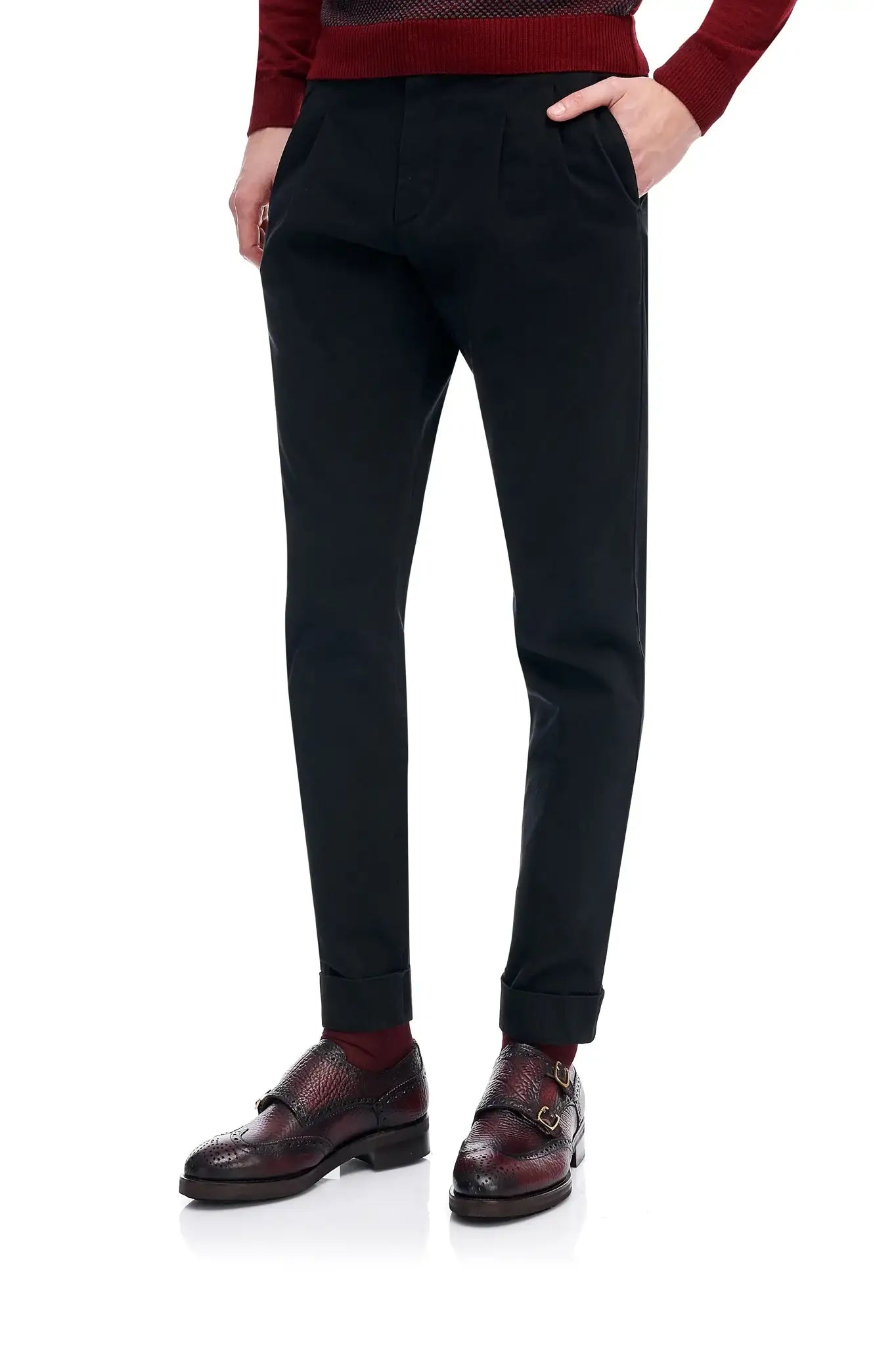 Pantaloni Chinos Negri