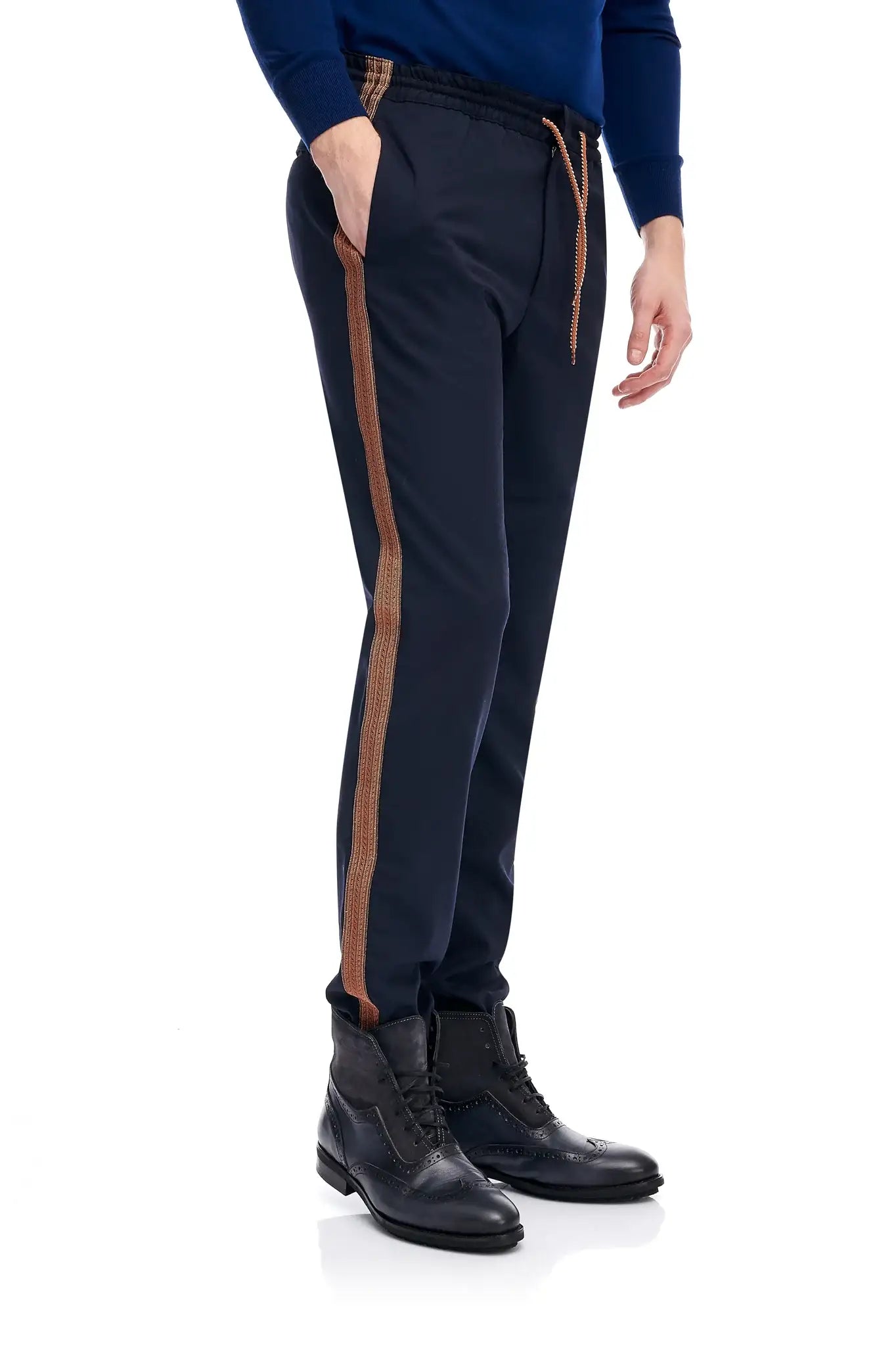 Pantaloni Navy Din Lana