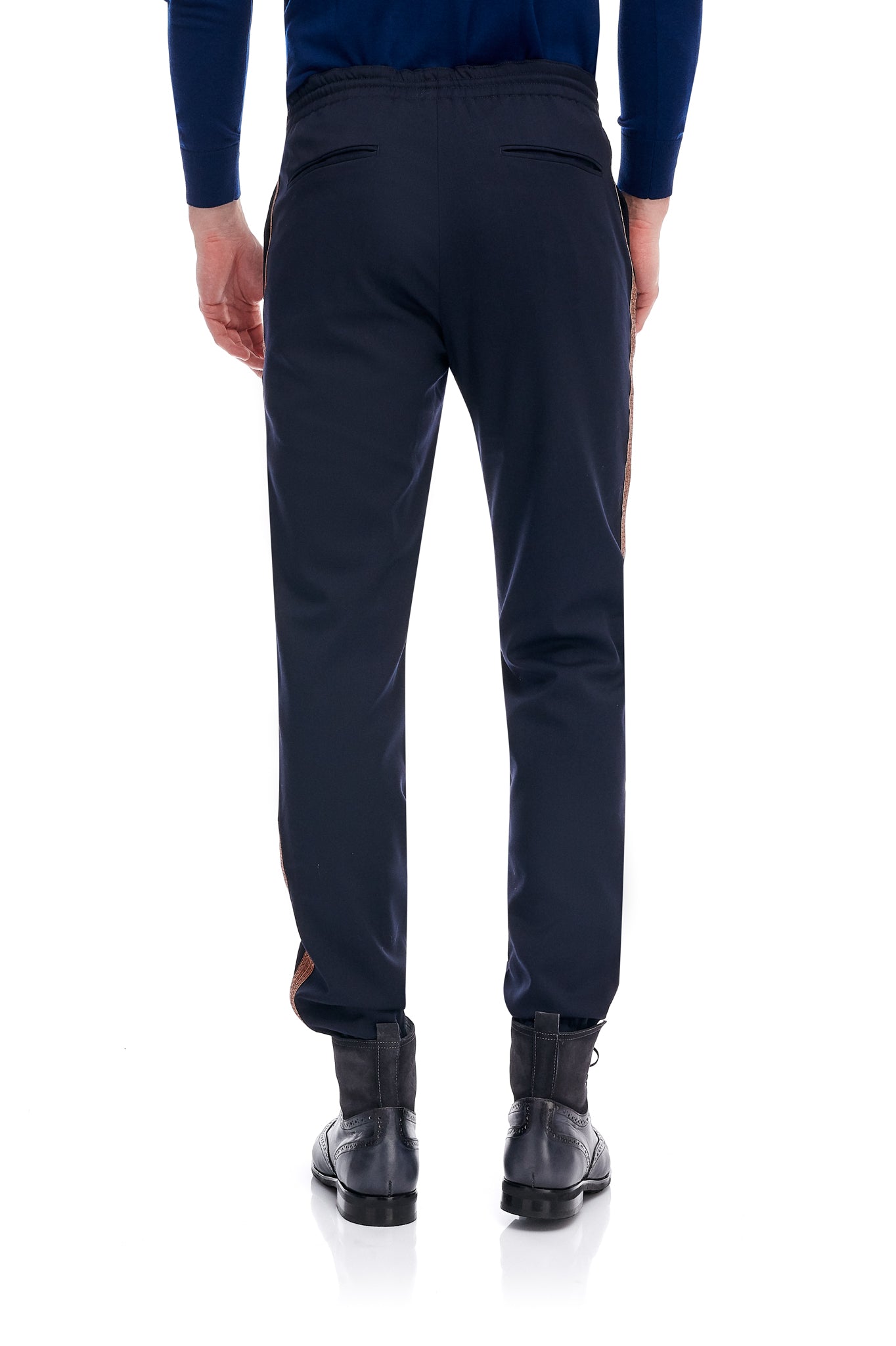 Navy Din Wool Pants