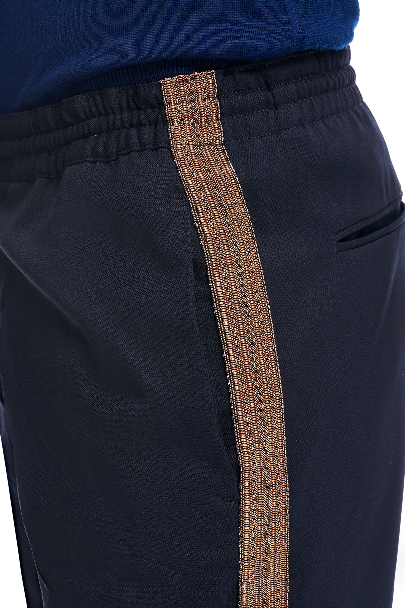 Navy Din Wool Pants