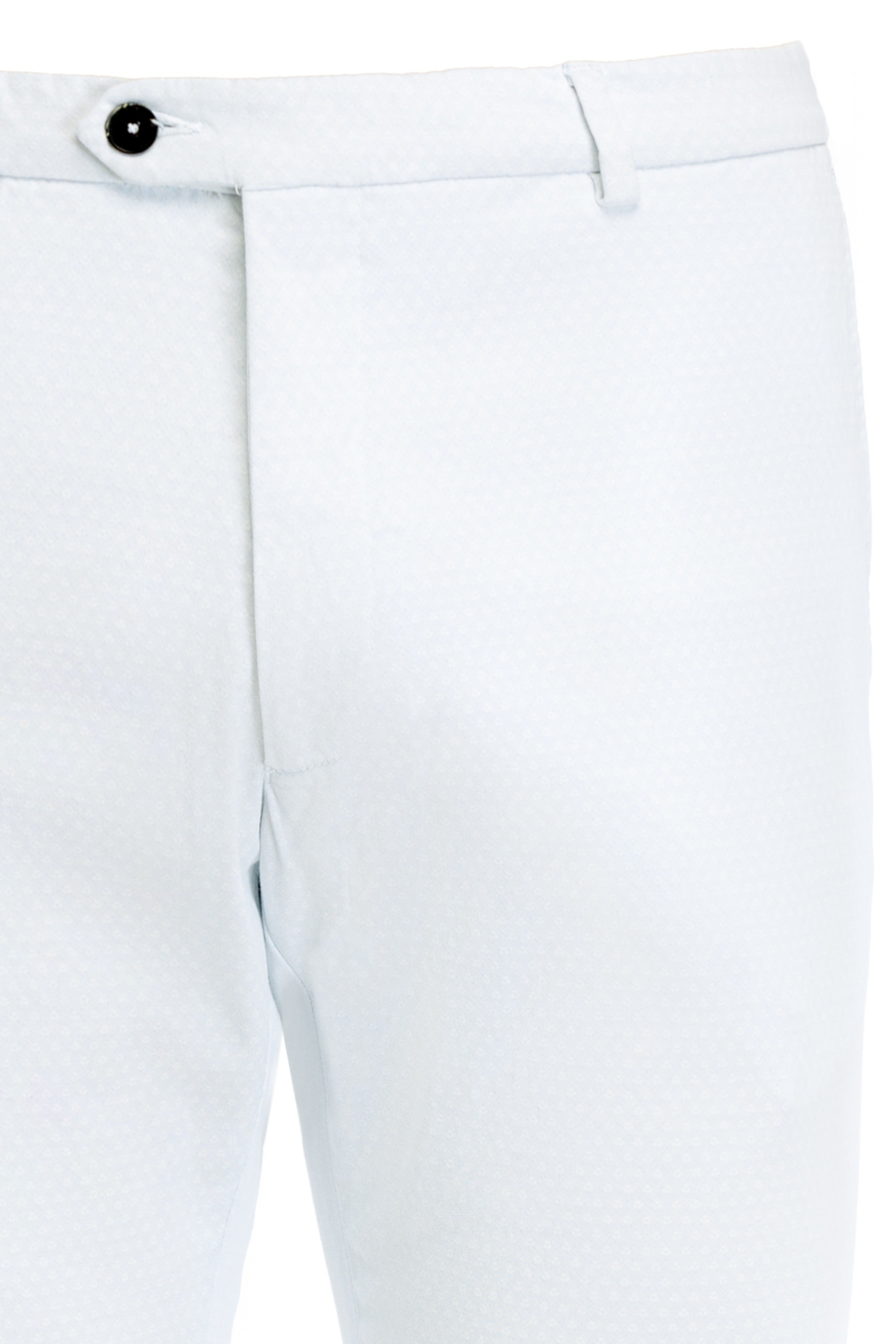 White Textured Chinos