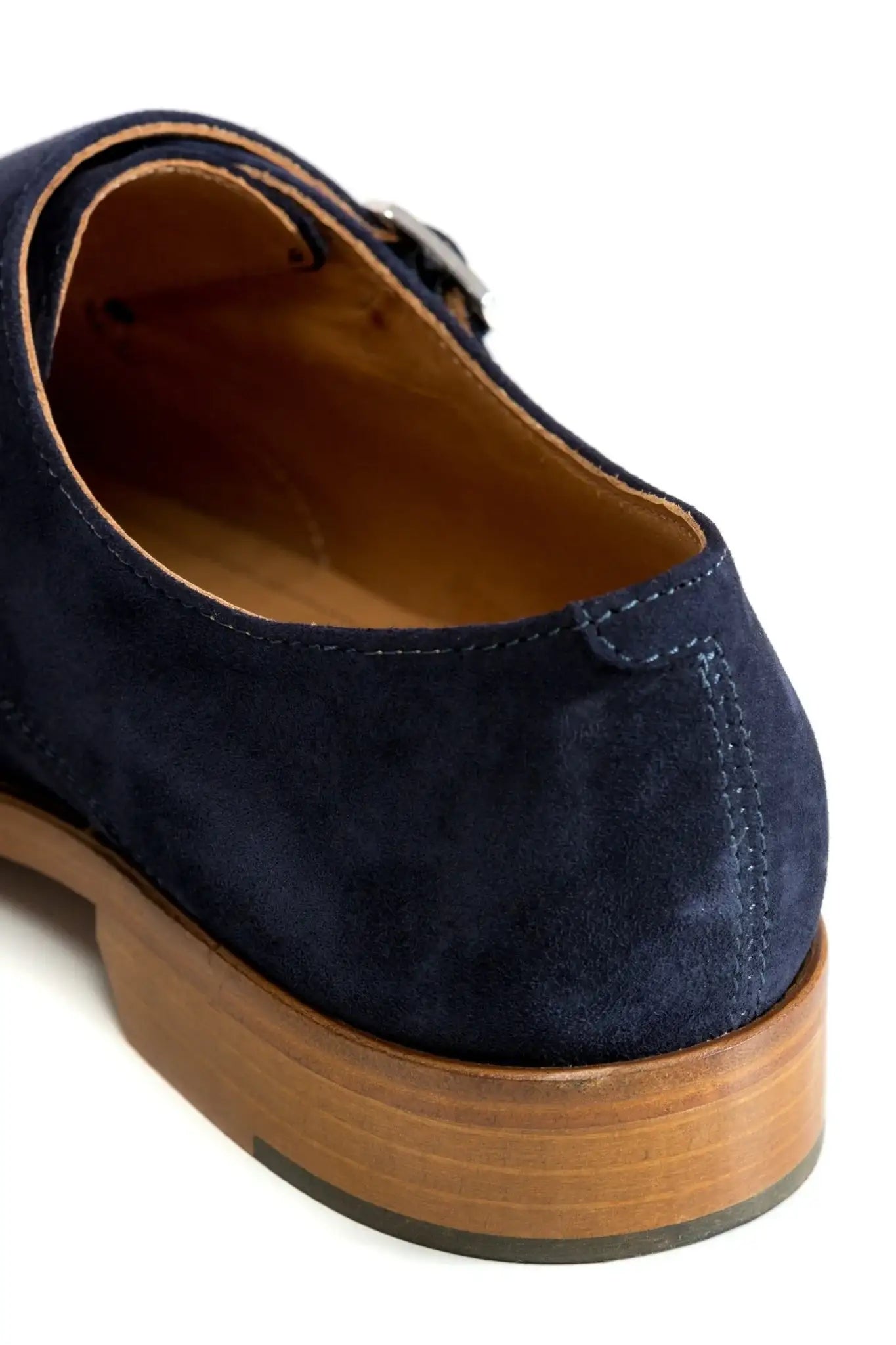 Pantofi din piele intoarsa, catarama dubla