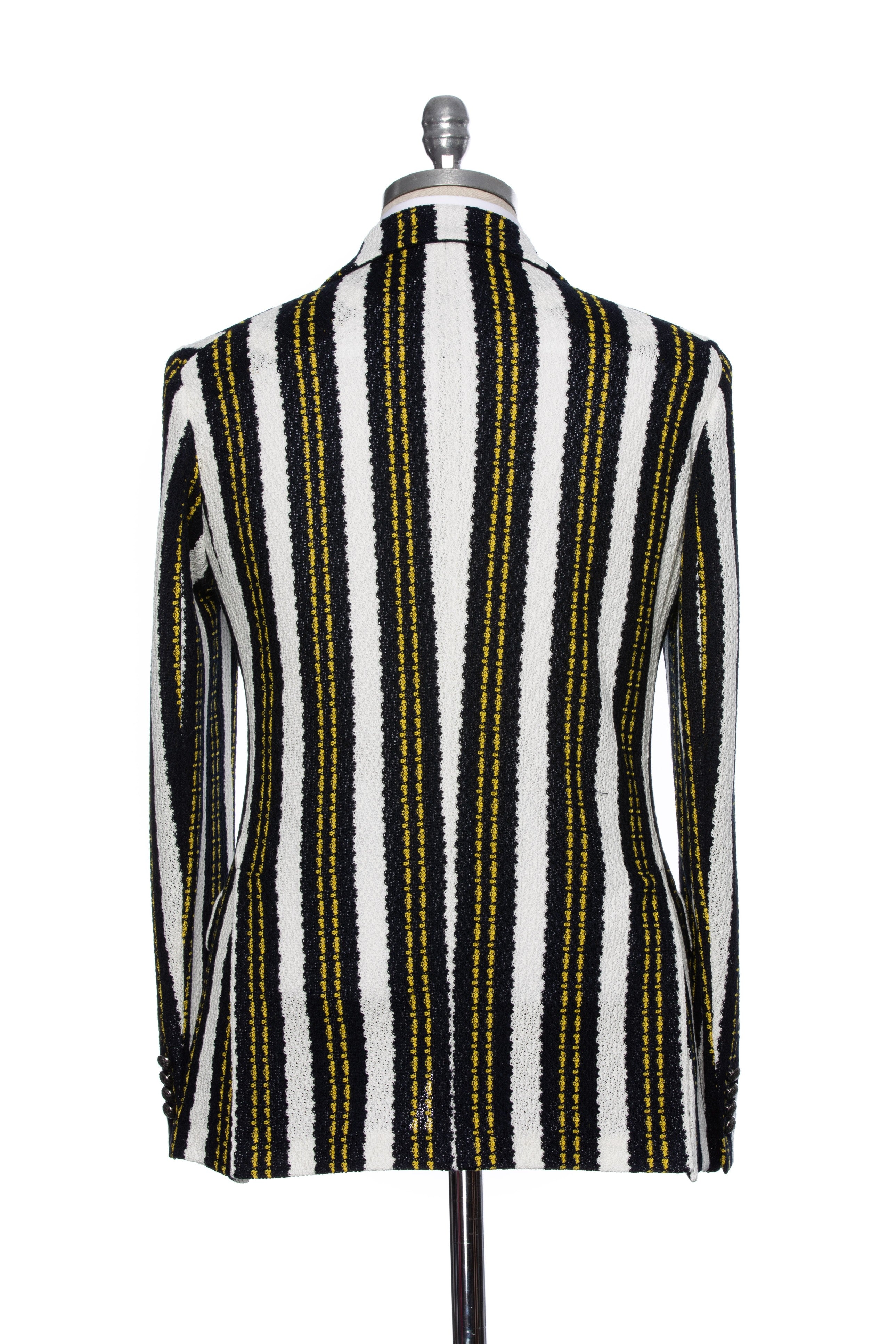 Casual jacket with slim fit stripes