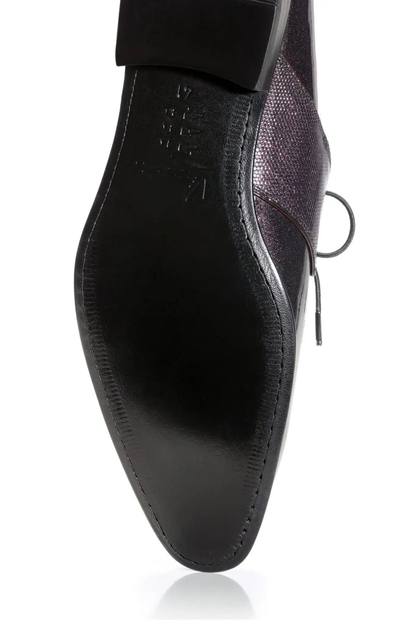 Pantofi Bordo Smoking Glitter