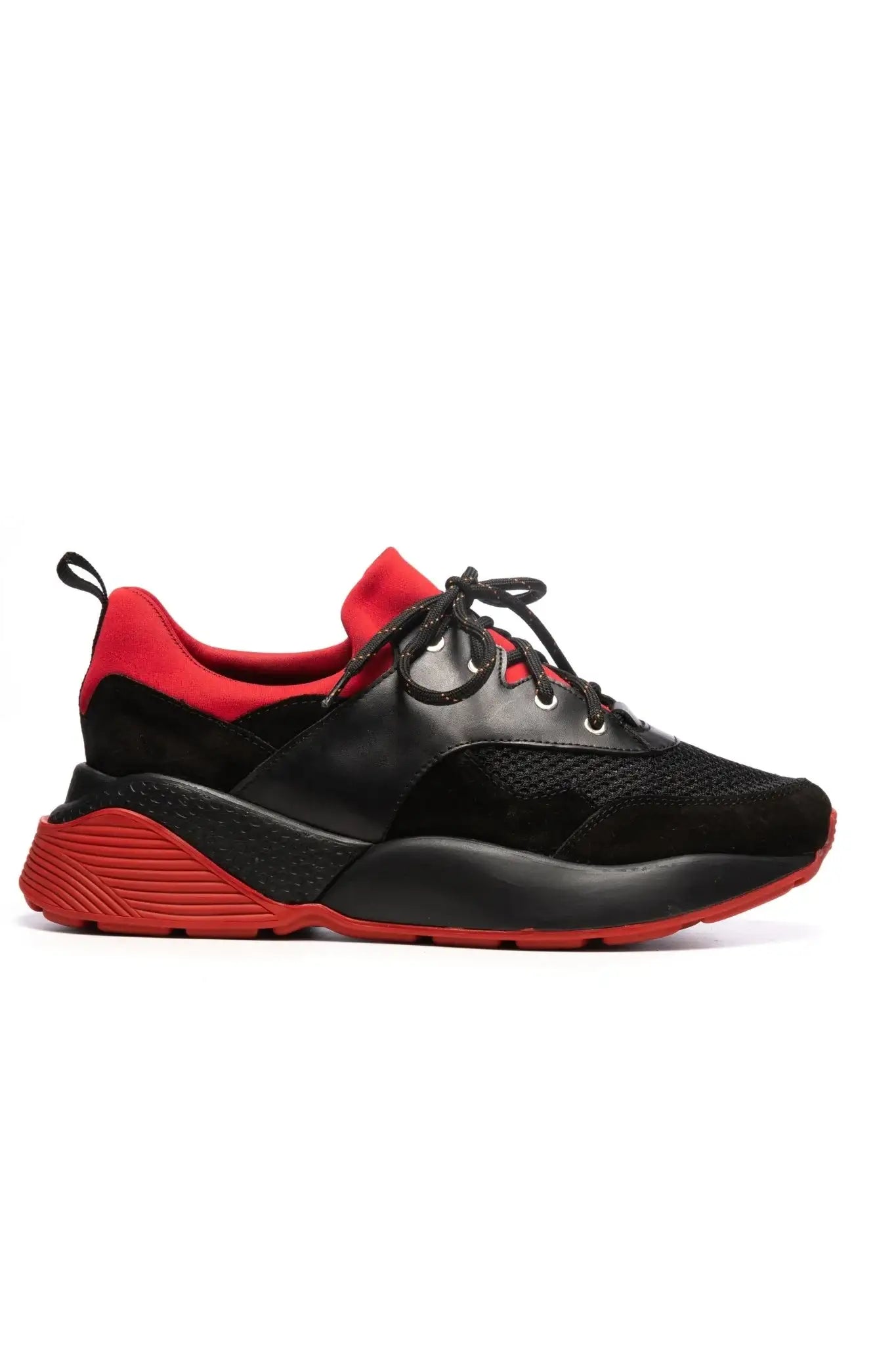 Pantofi sport negri din piele intoarsa