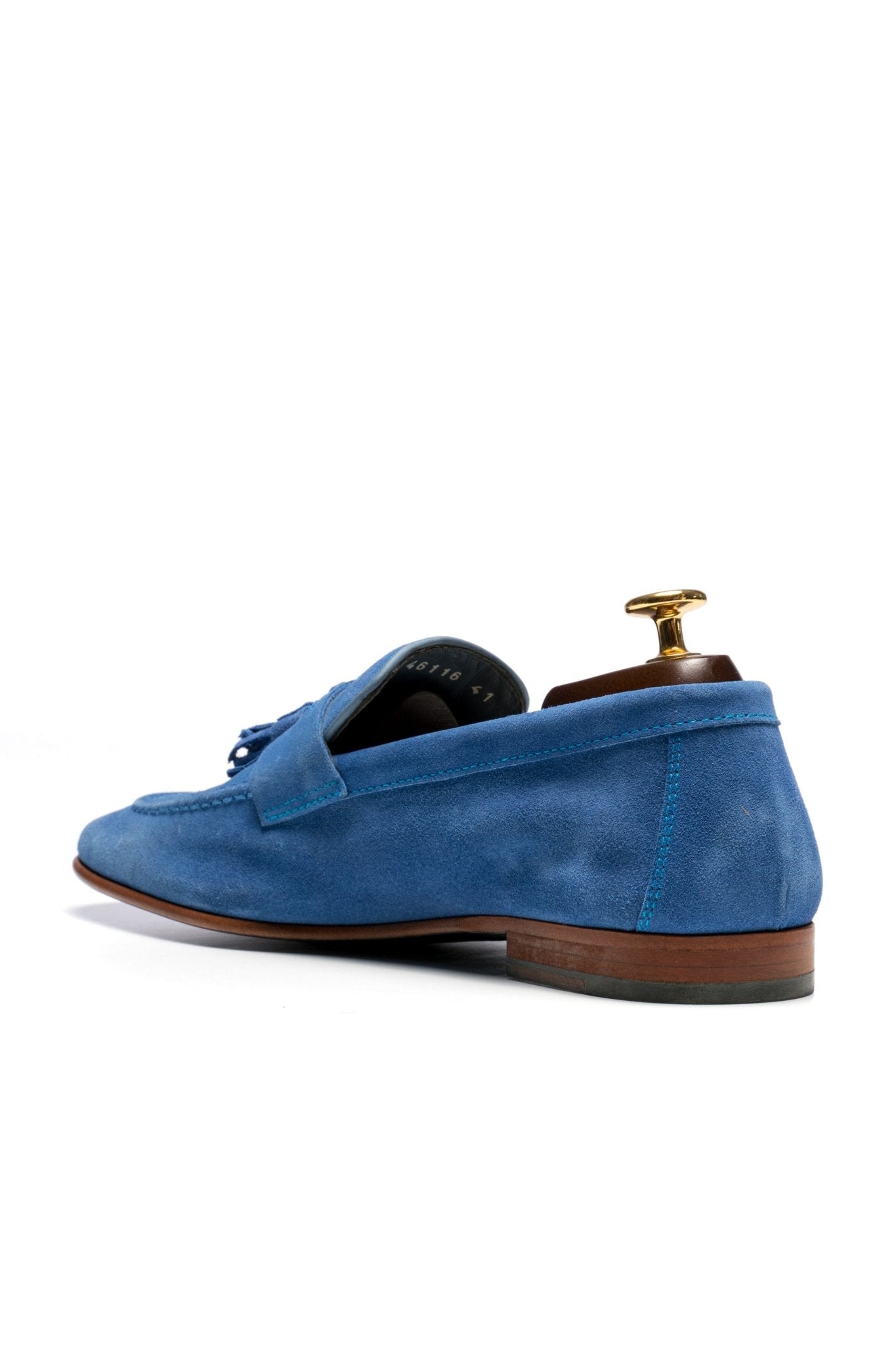 Mocasini albastri din piele intoarsa - Viggo