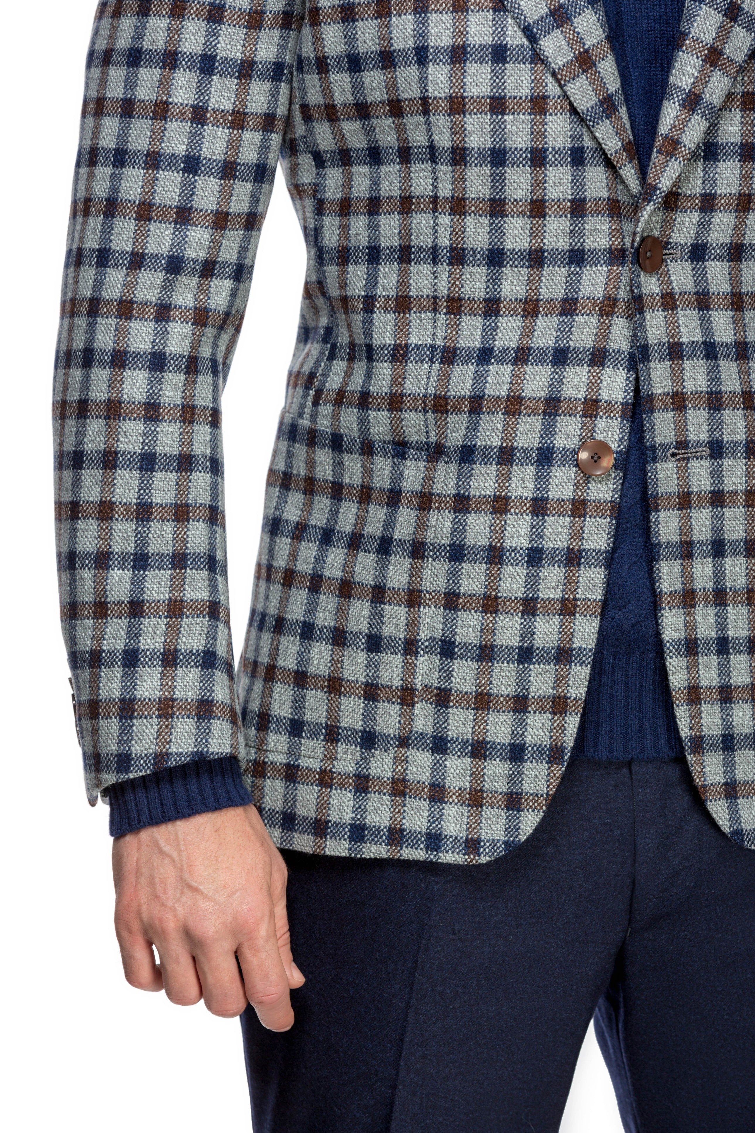 Sacou blue in carouri slim fit
