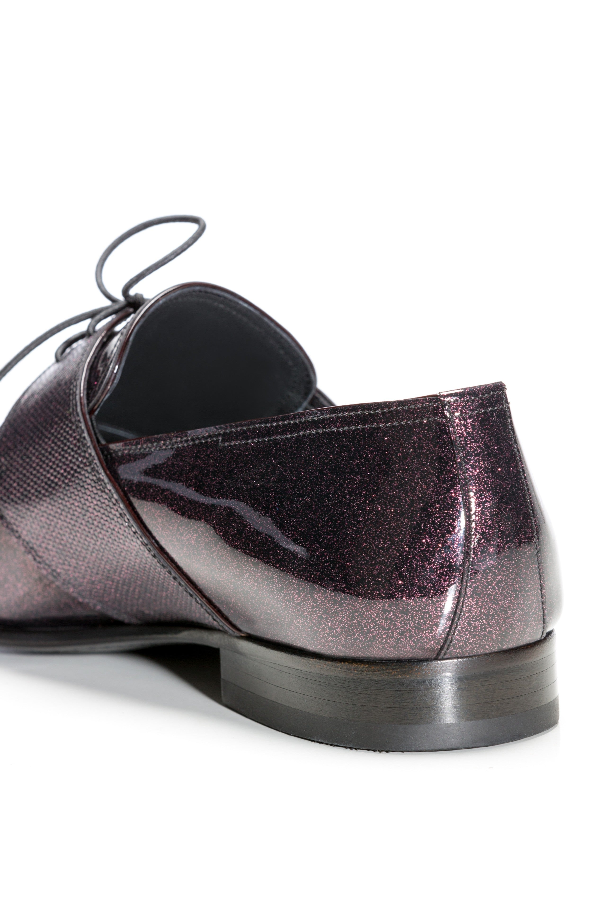 Pantofi Bordo Smoking Glitter