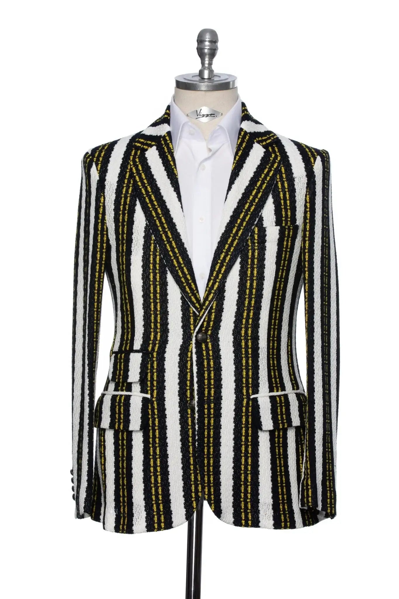 Sacou casual cu dungi slim fit