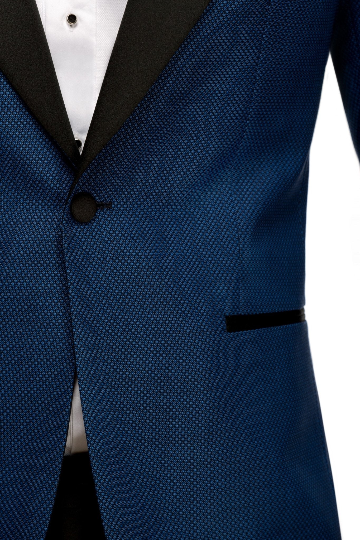 Sacou smoking navy cu rever ascutit - Viggo