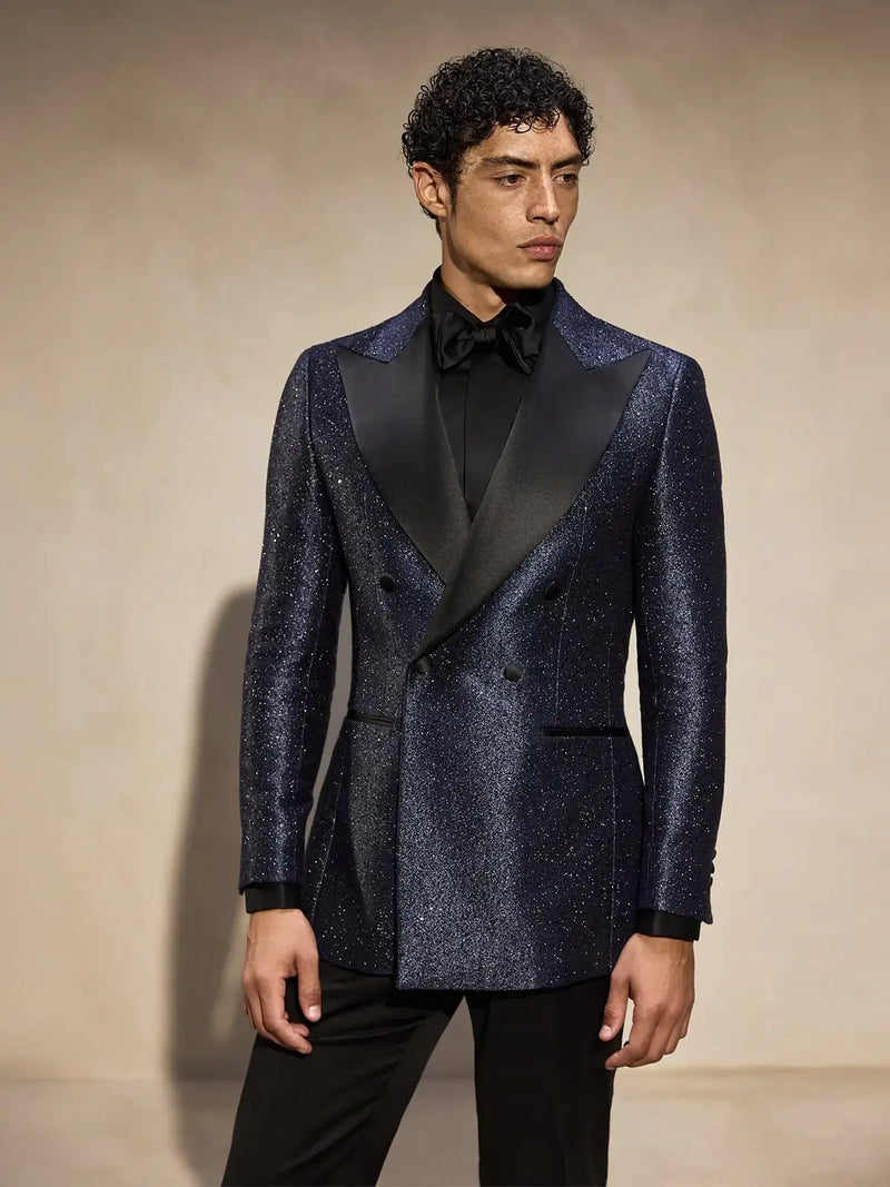 SACOU SMOKING MADE TO MEASURE ALBASTRU