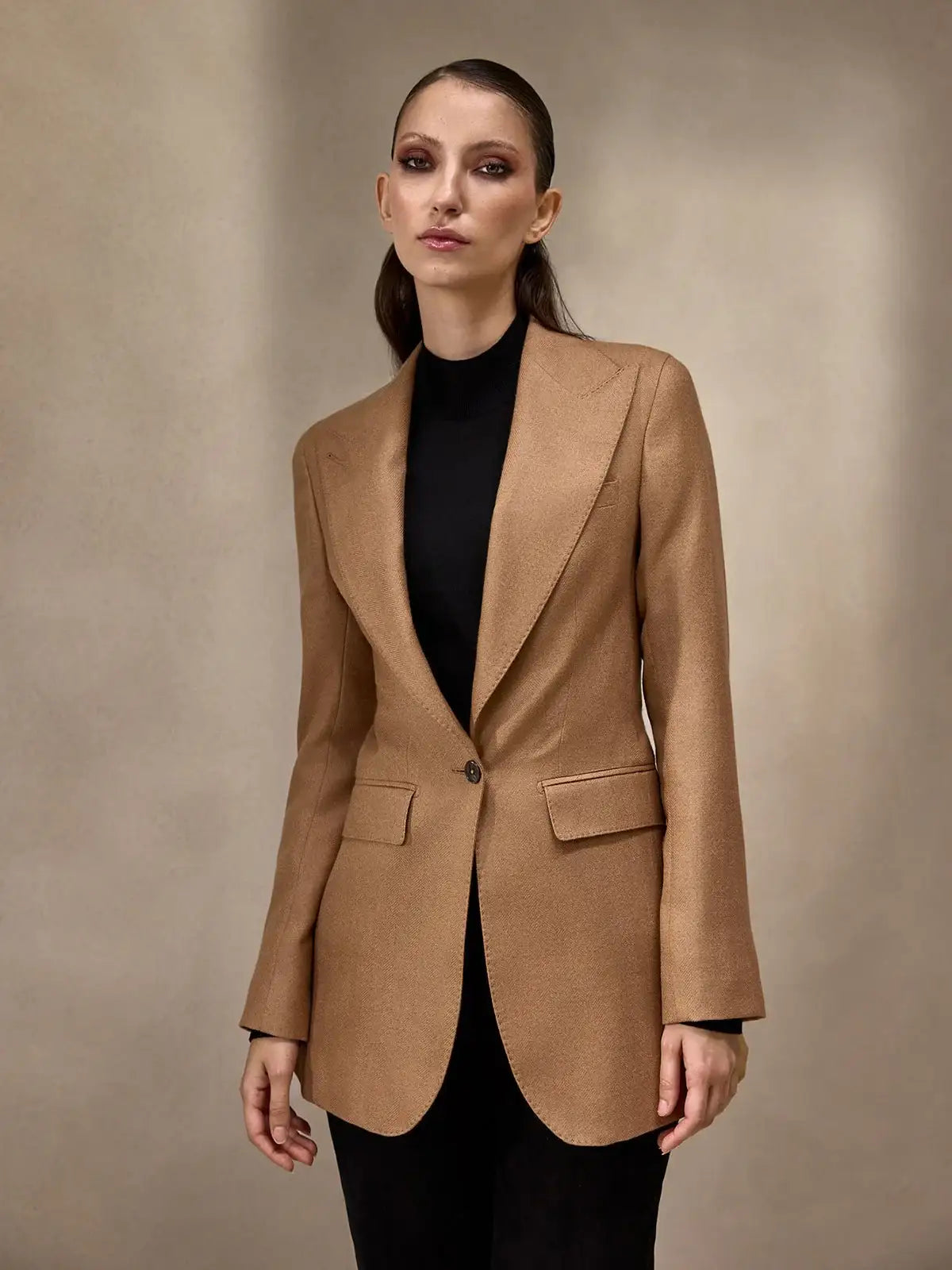 sweet camel 展示サンプル Sacou camel Made to Measure FOR HER - Viggo Tailoring