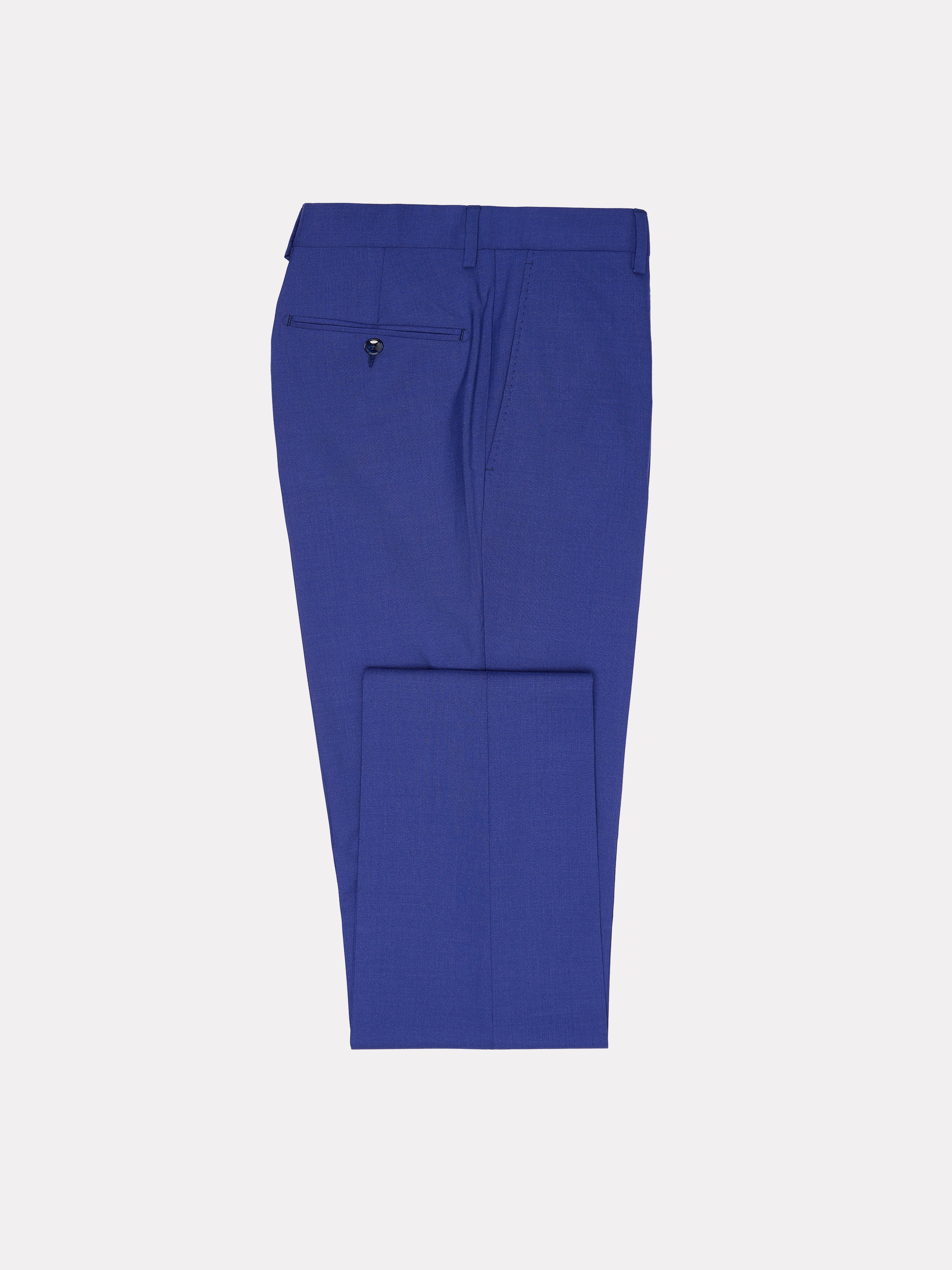 PANTALONI ALBASTRI TESATURA NATURALA