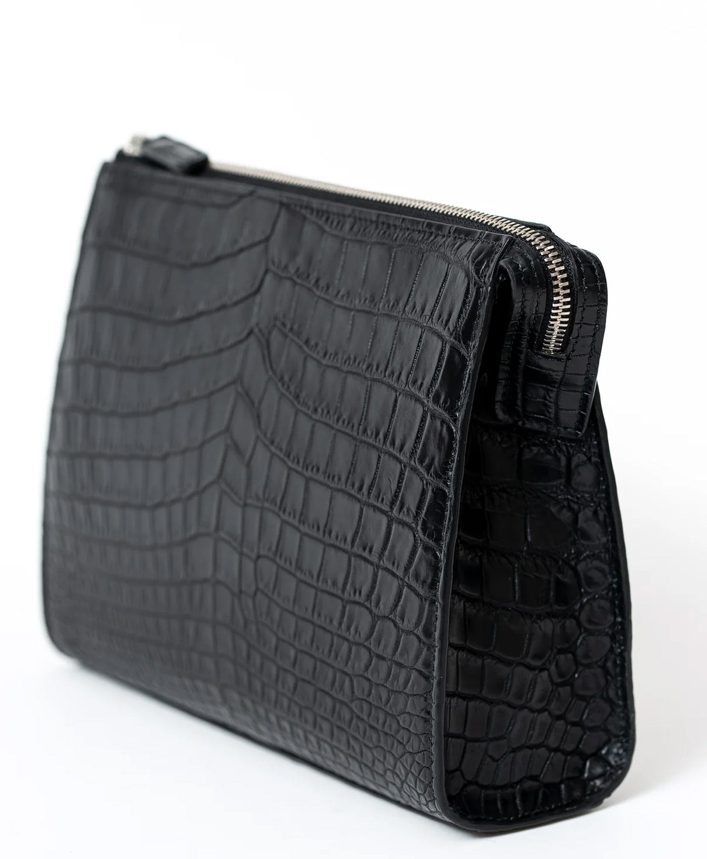 Geanta plic neagra piele crocodil