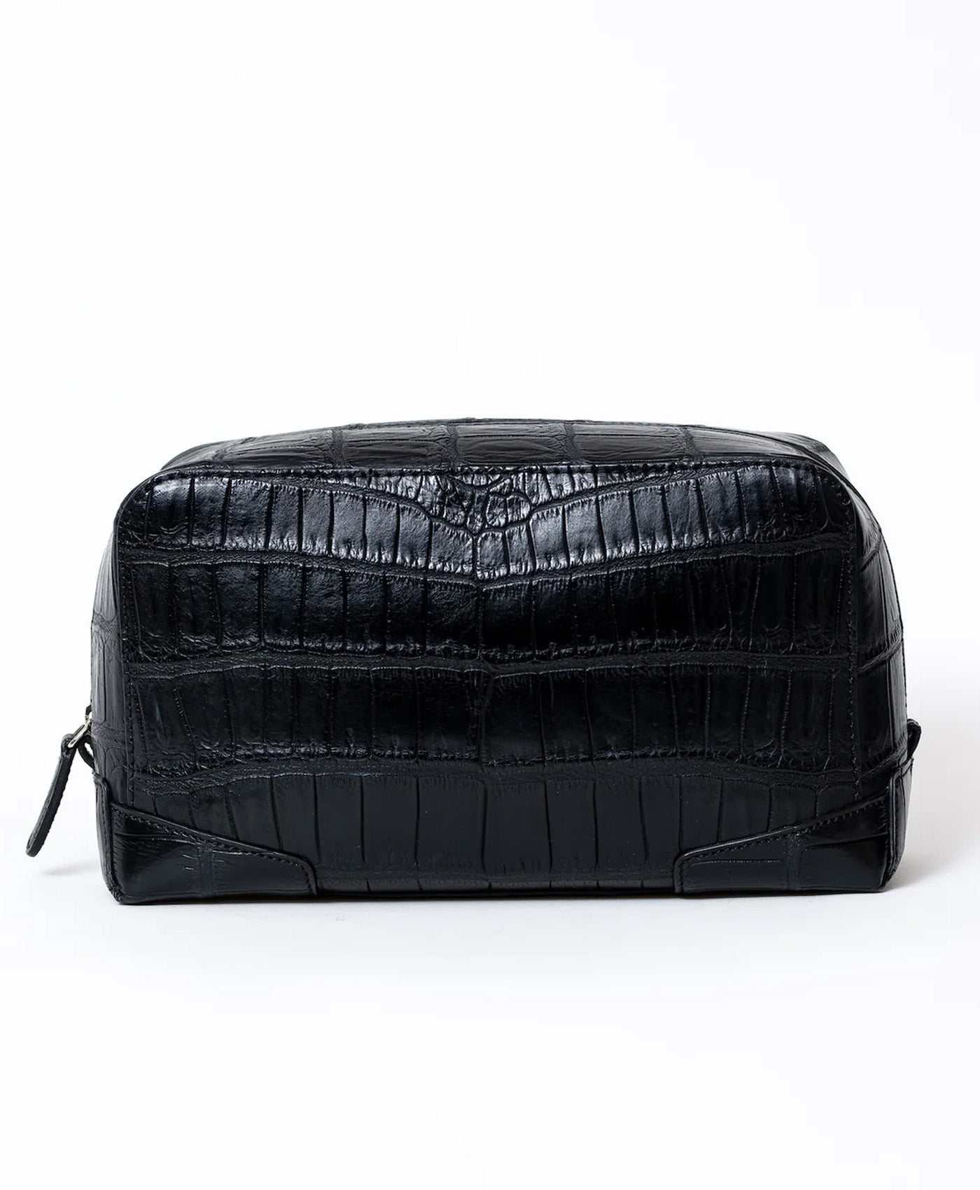 Geanta neagra de mana piele crocodil