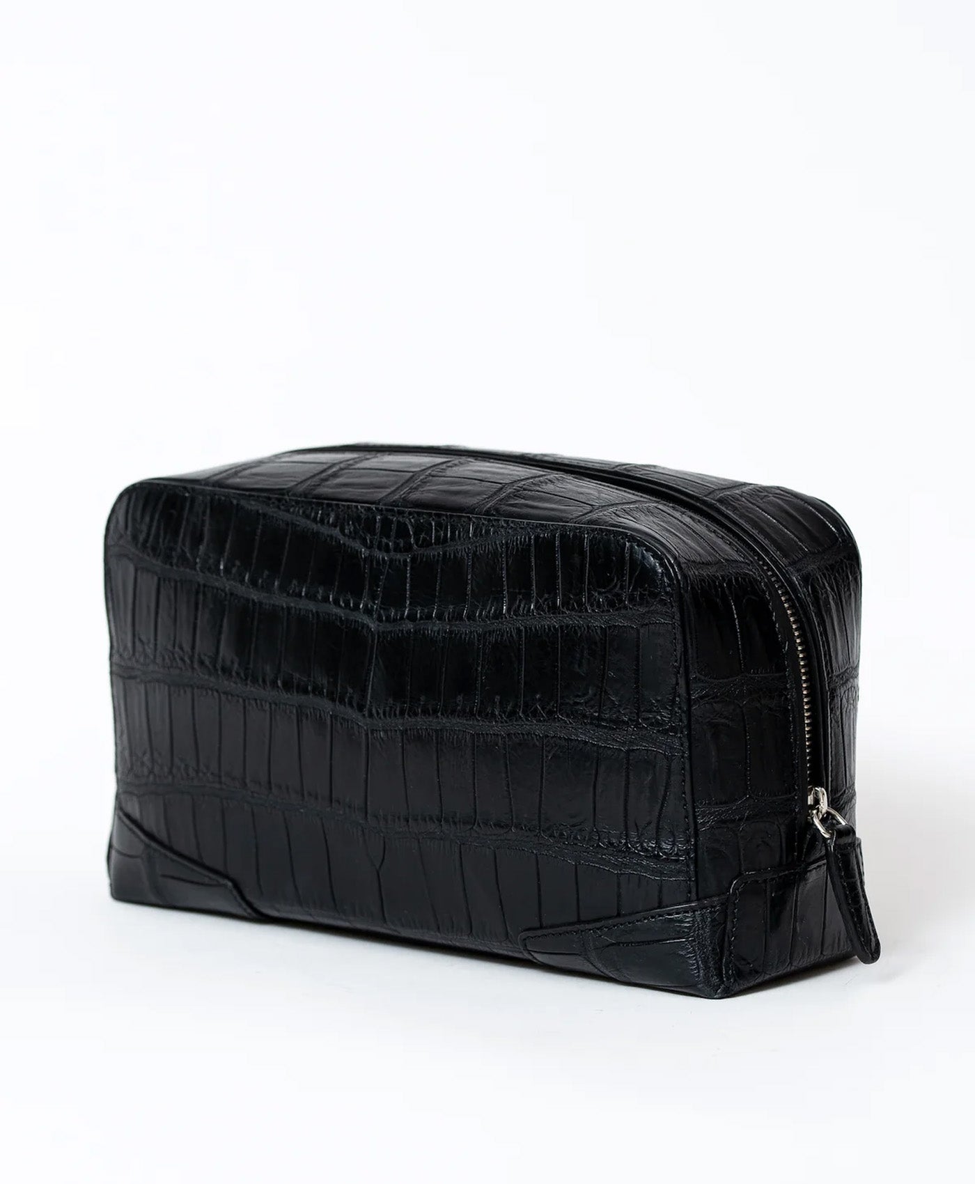 Geanta neagra de mana piele crocodil