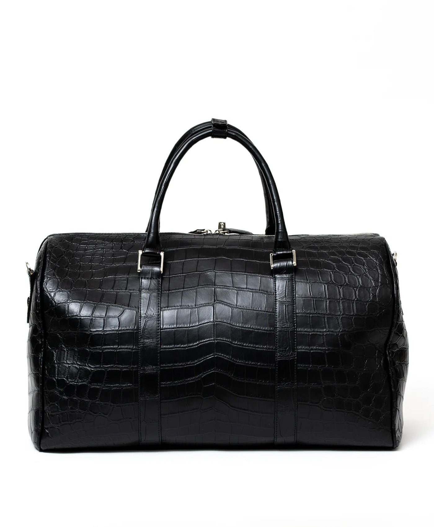 Geanta neagra de voiaj piele crocodil