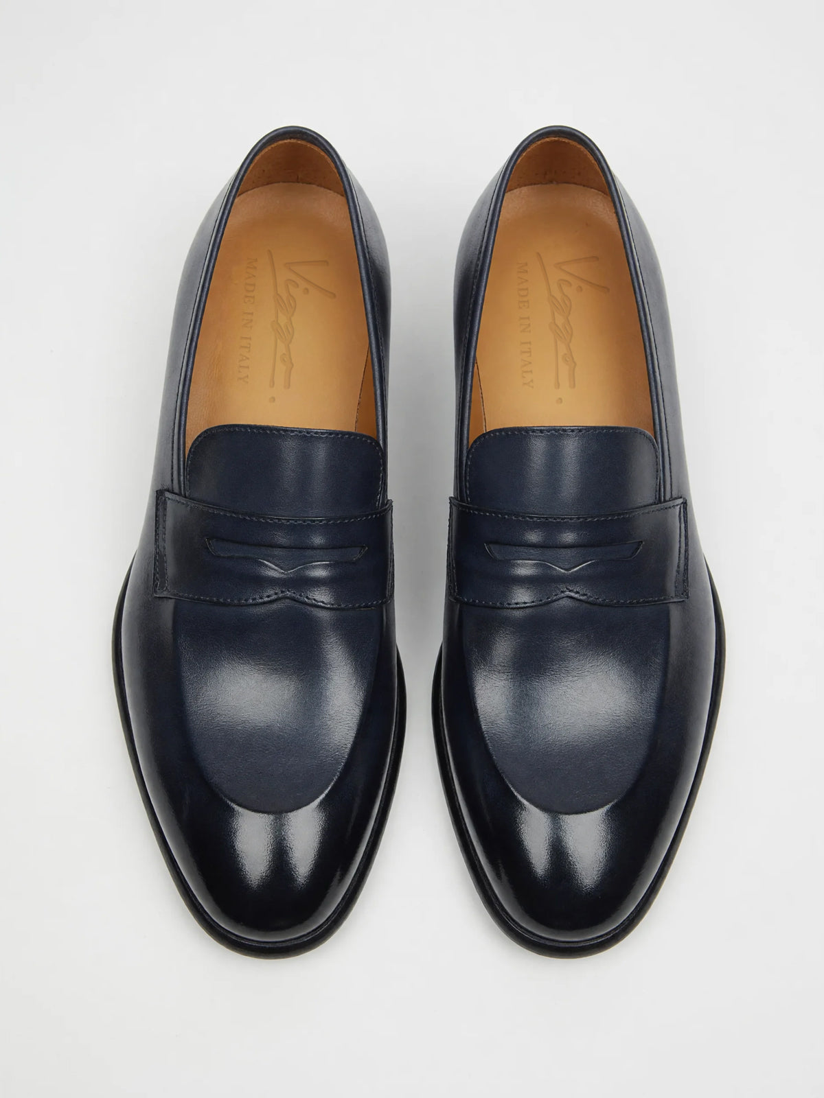 Mocasini penny albastri