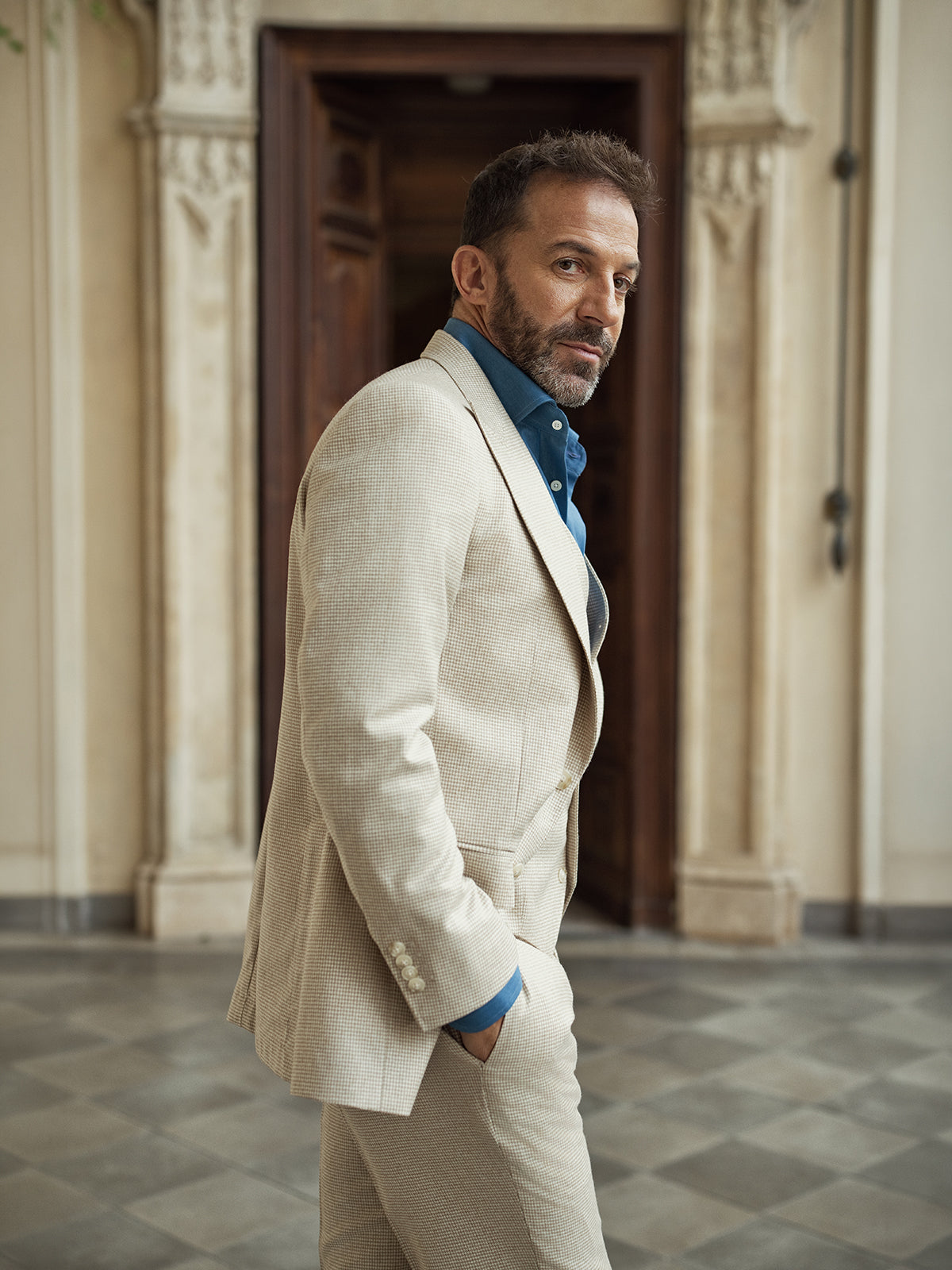 Costum 3 piese, Made to Measure, tesatura Fratelli Tallia di Delfino, casmir si lana virgina