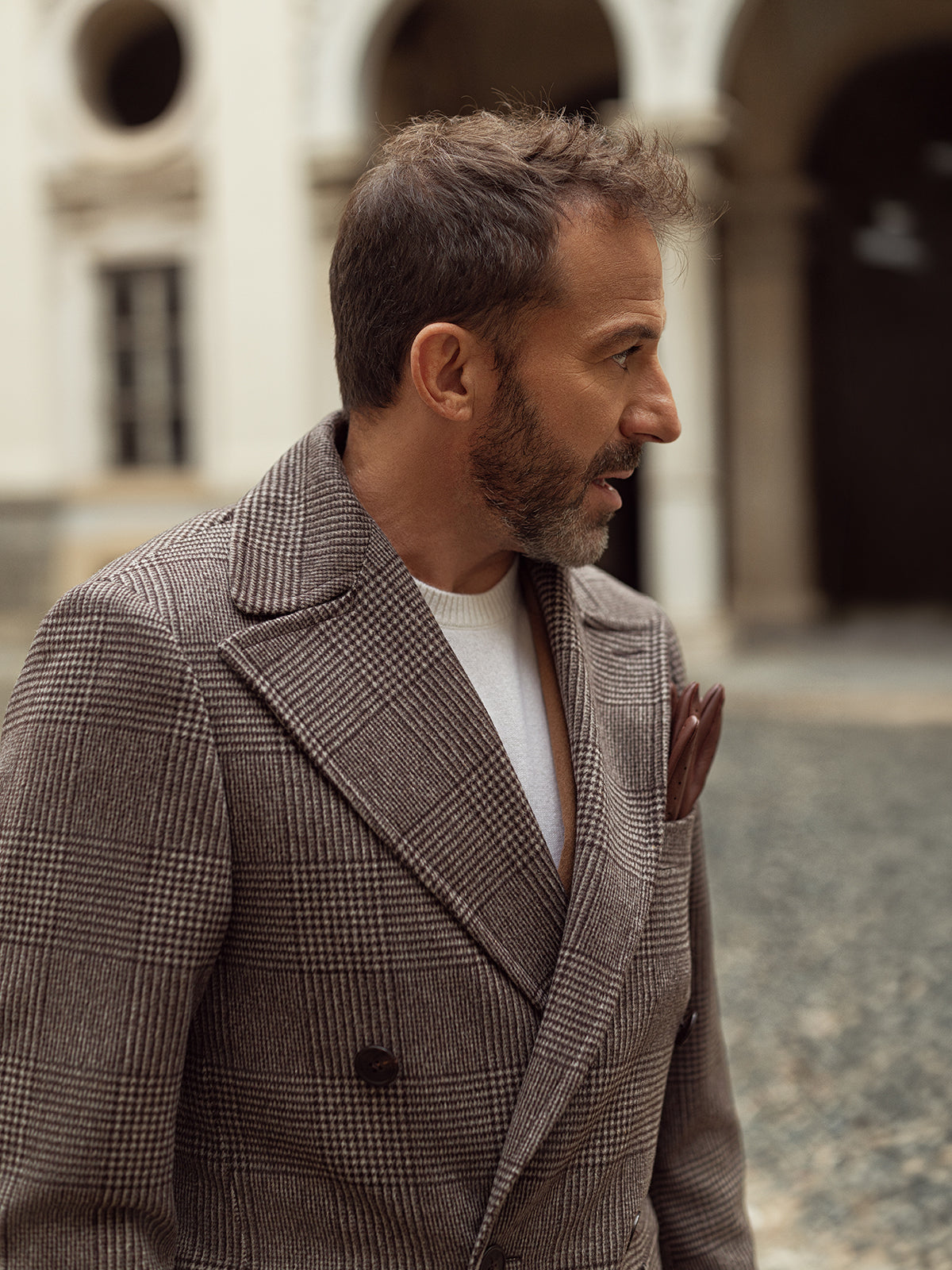 Palton Polo in carouri, Made to Measure, casmir