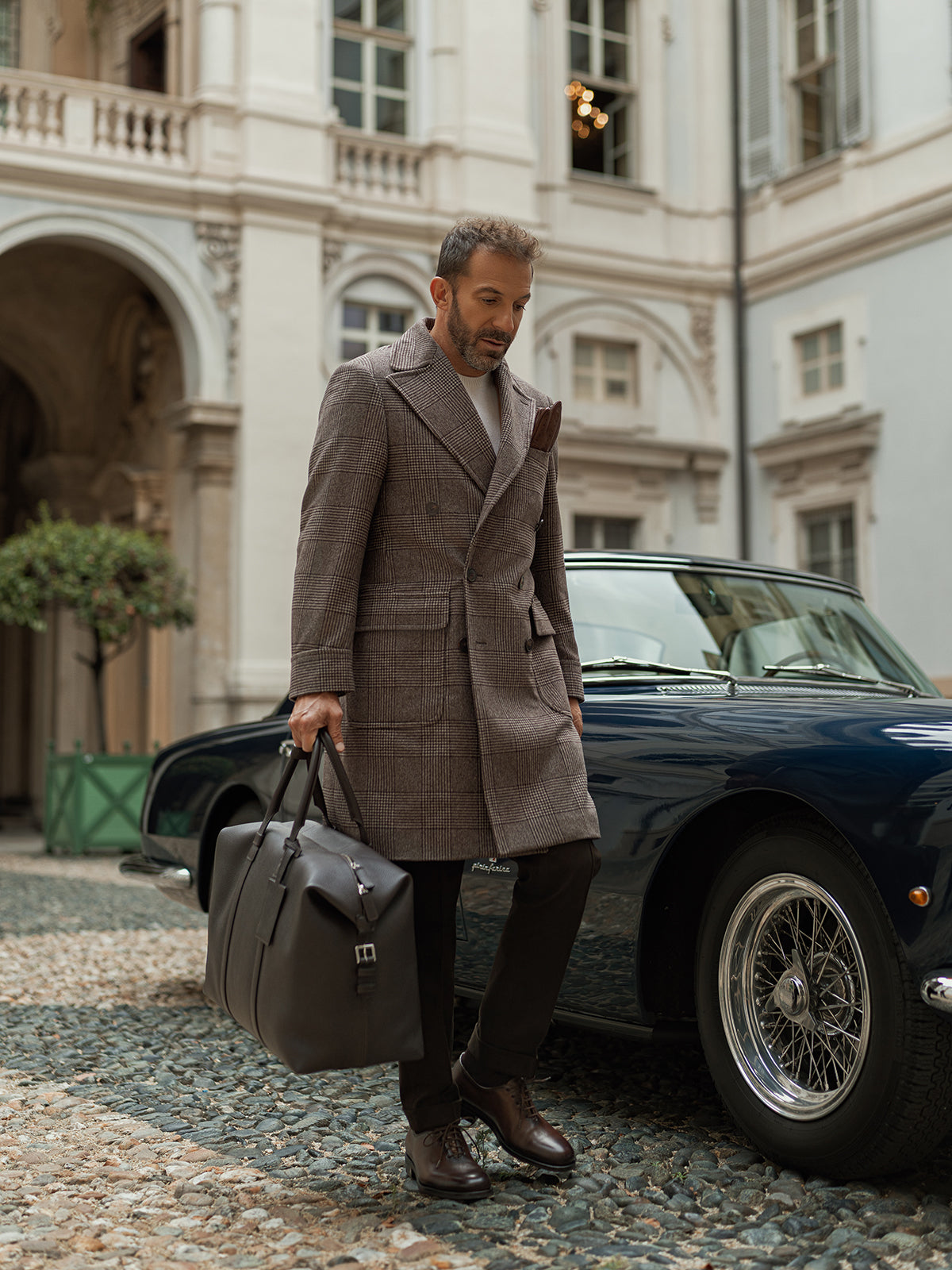 Palton Polo in carouri, Made to Measure, casmir