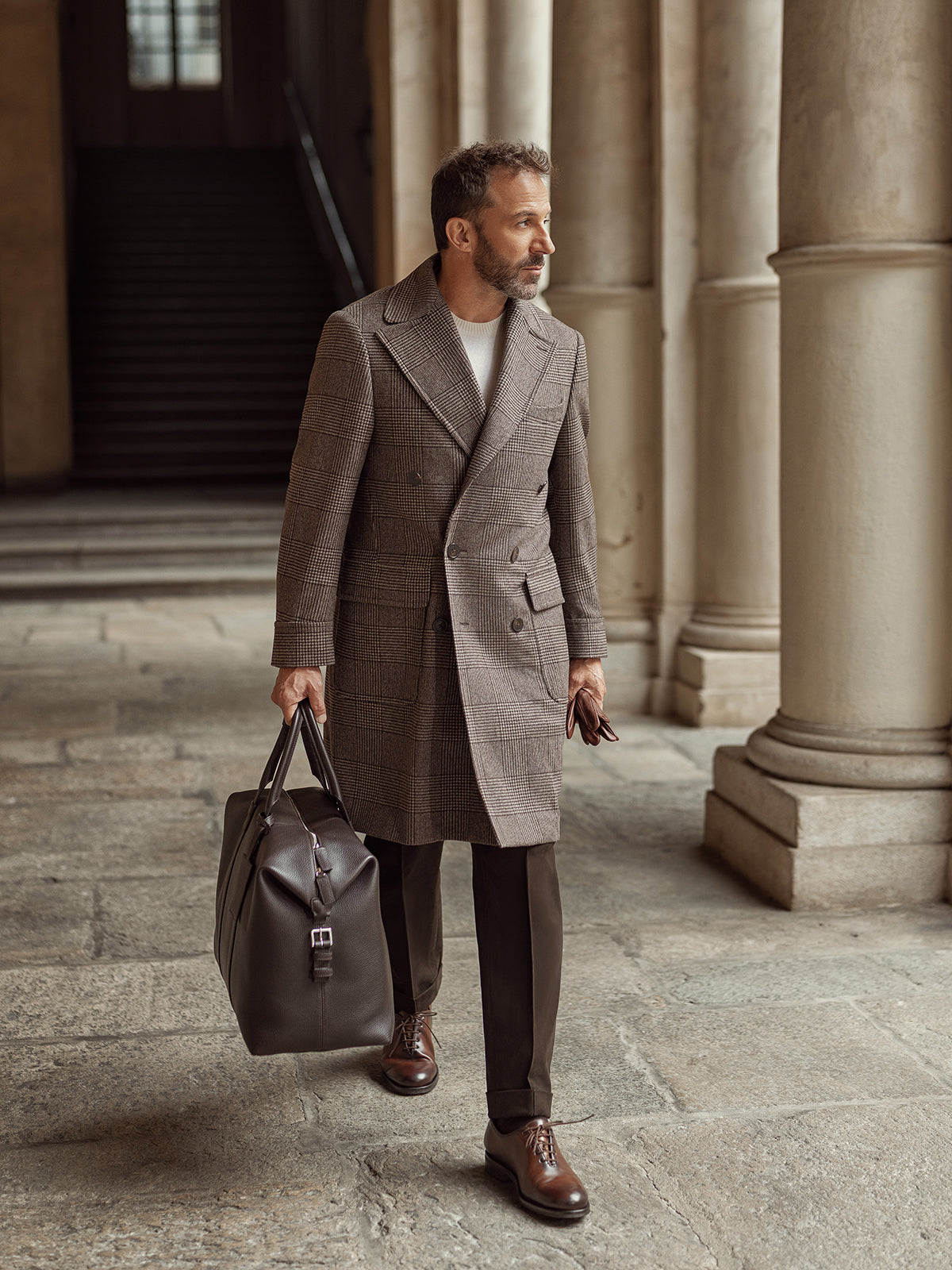 Palton Polo in carouri, Made to Measure, casmir