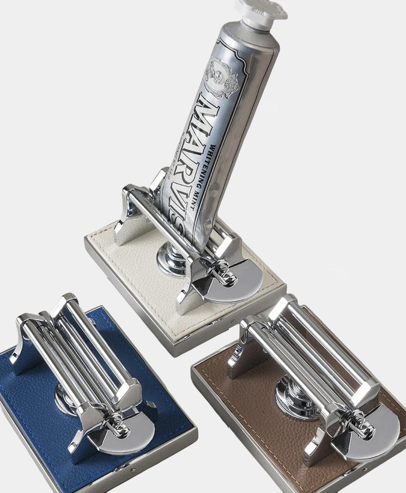 Squeezer piele albastra pentru pasta de dinti