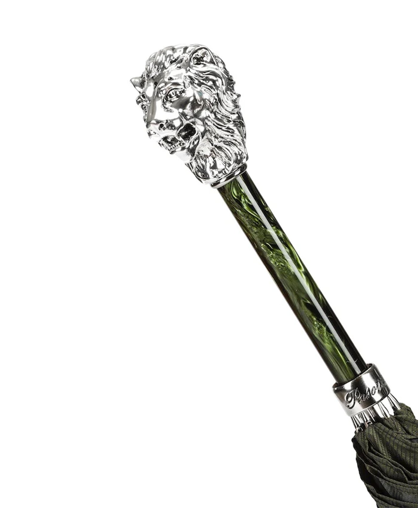 Umbrela cu maner argintiu leu