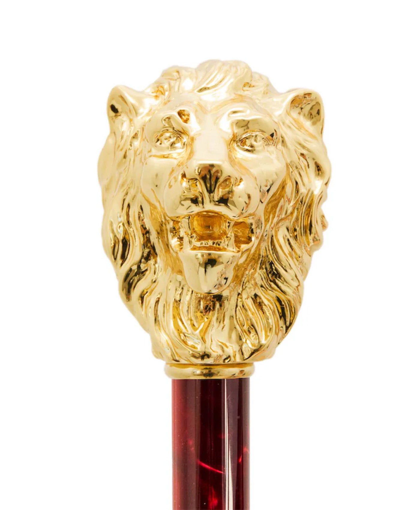 Umbrela rosie cu maner leu, cu husa si inel