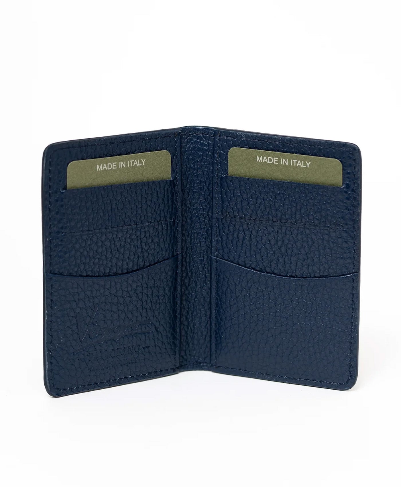 Port card bleumarin piele vitel