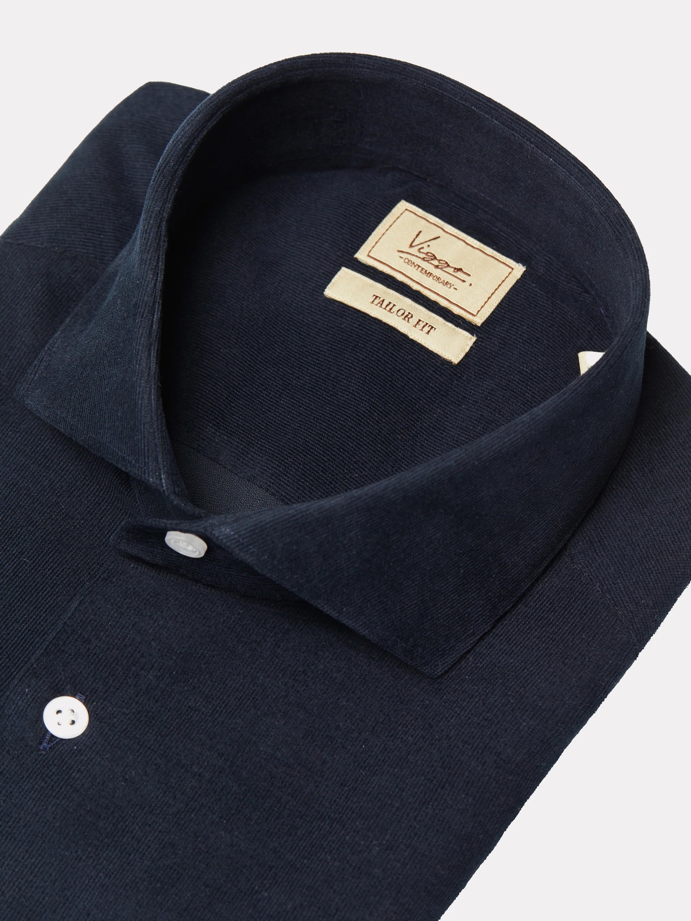 Navy shirt made of fine rib