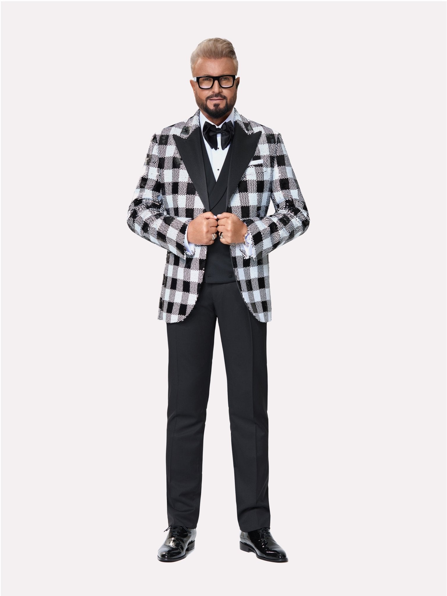 Sacou smoking made to measure cu paiete in carouri - Viggo