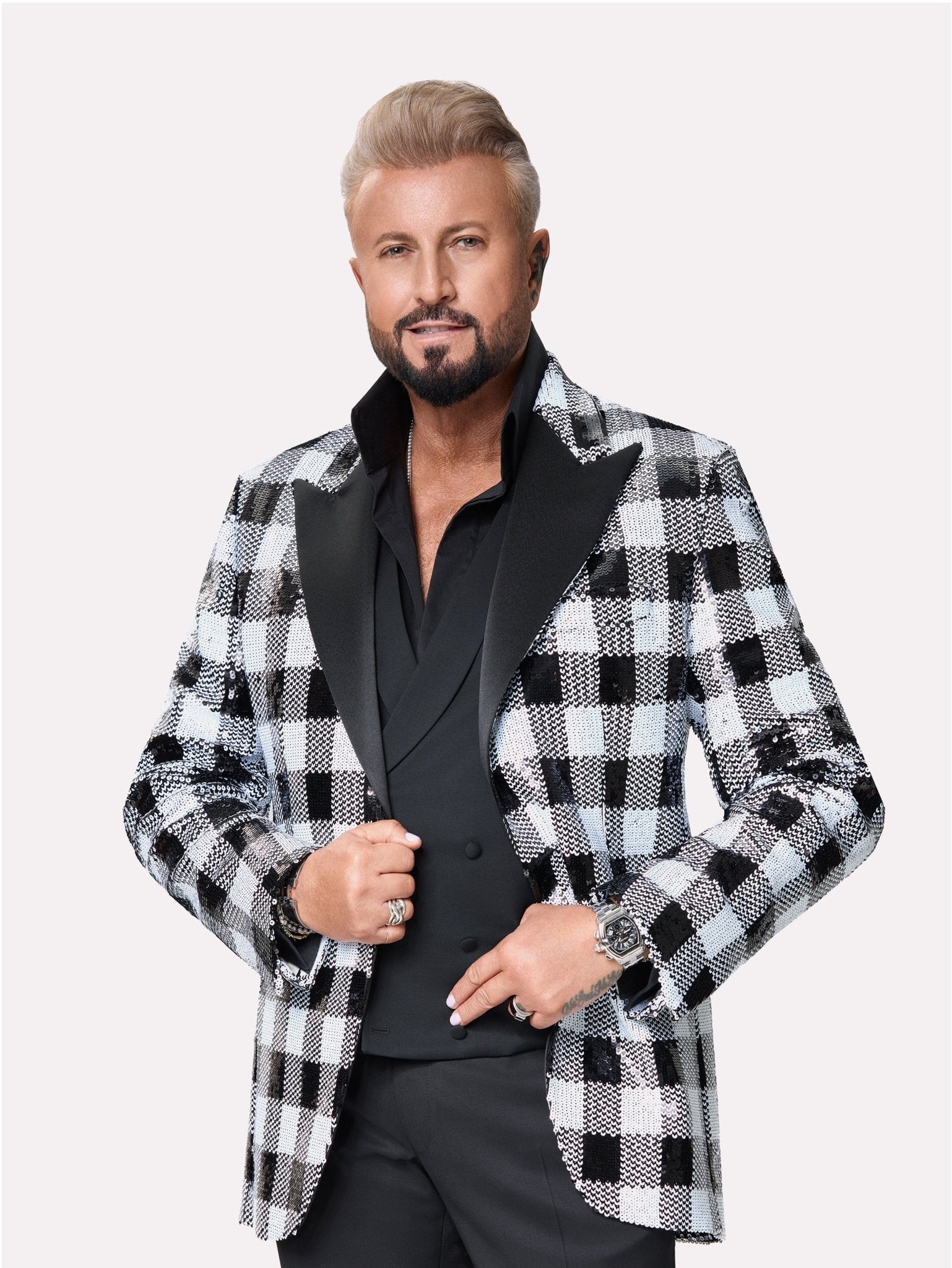 Sacou smoking made to measure cu paiete in carouri - Viggo