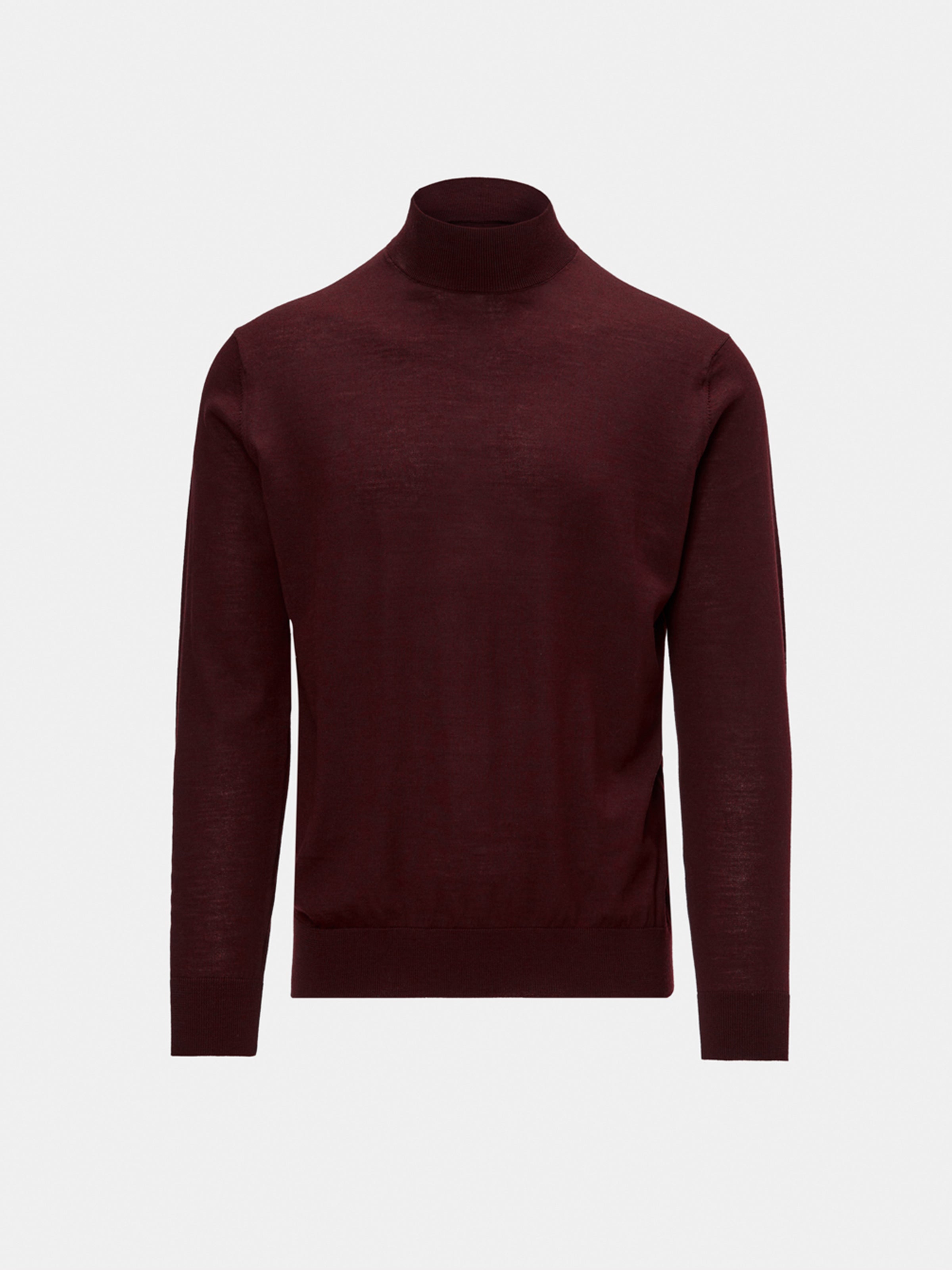 Maleta bordeaux din lana merino extra fina 16 GG