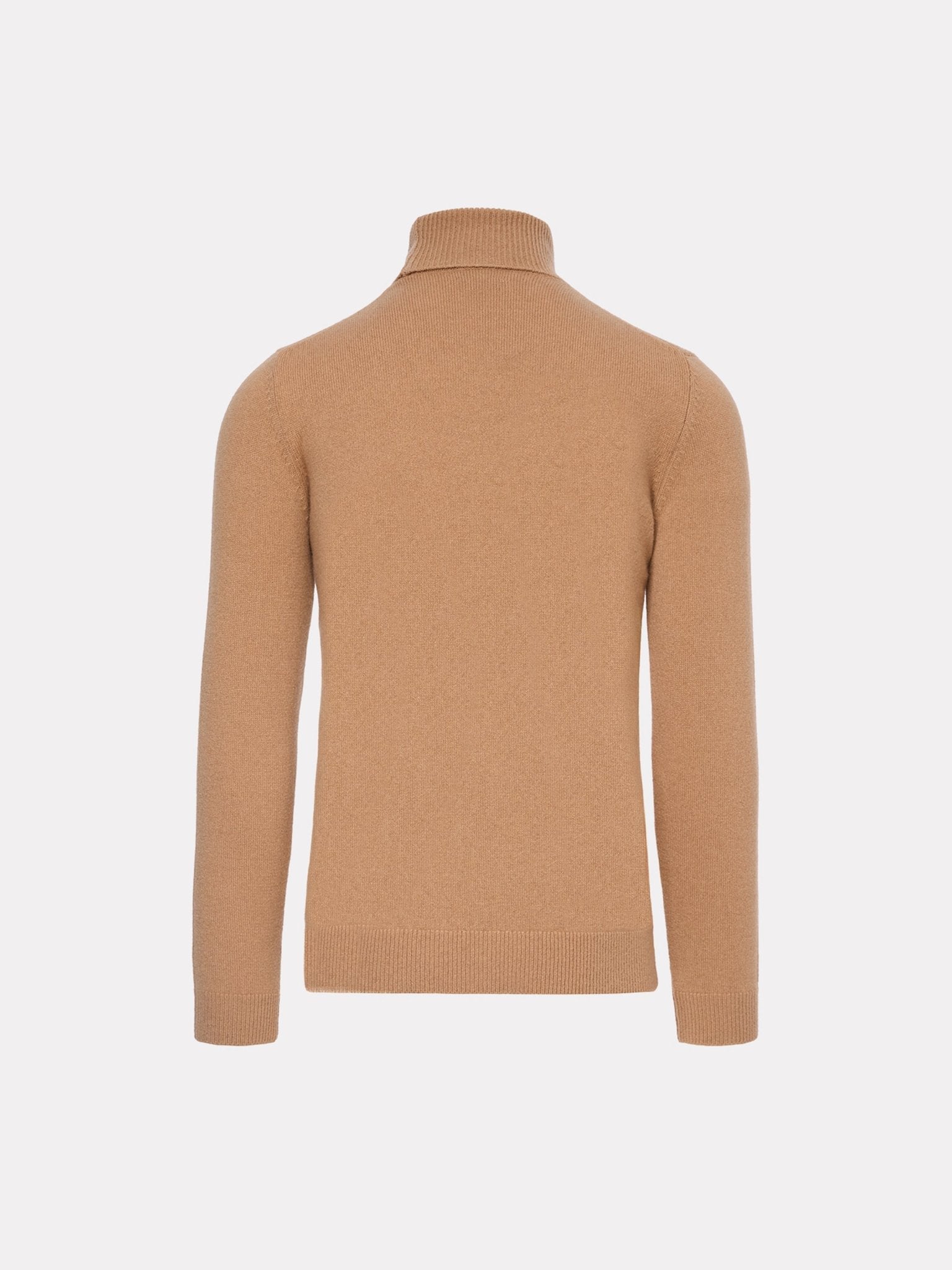 Pulover pe gat din baby casmir, camel - Viggo