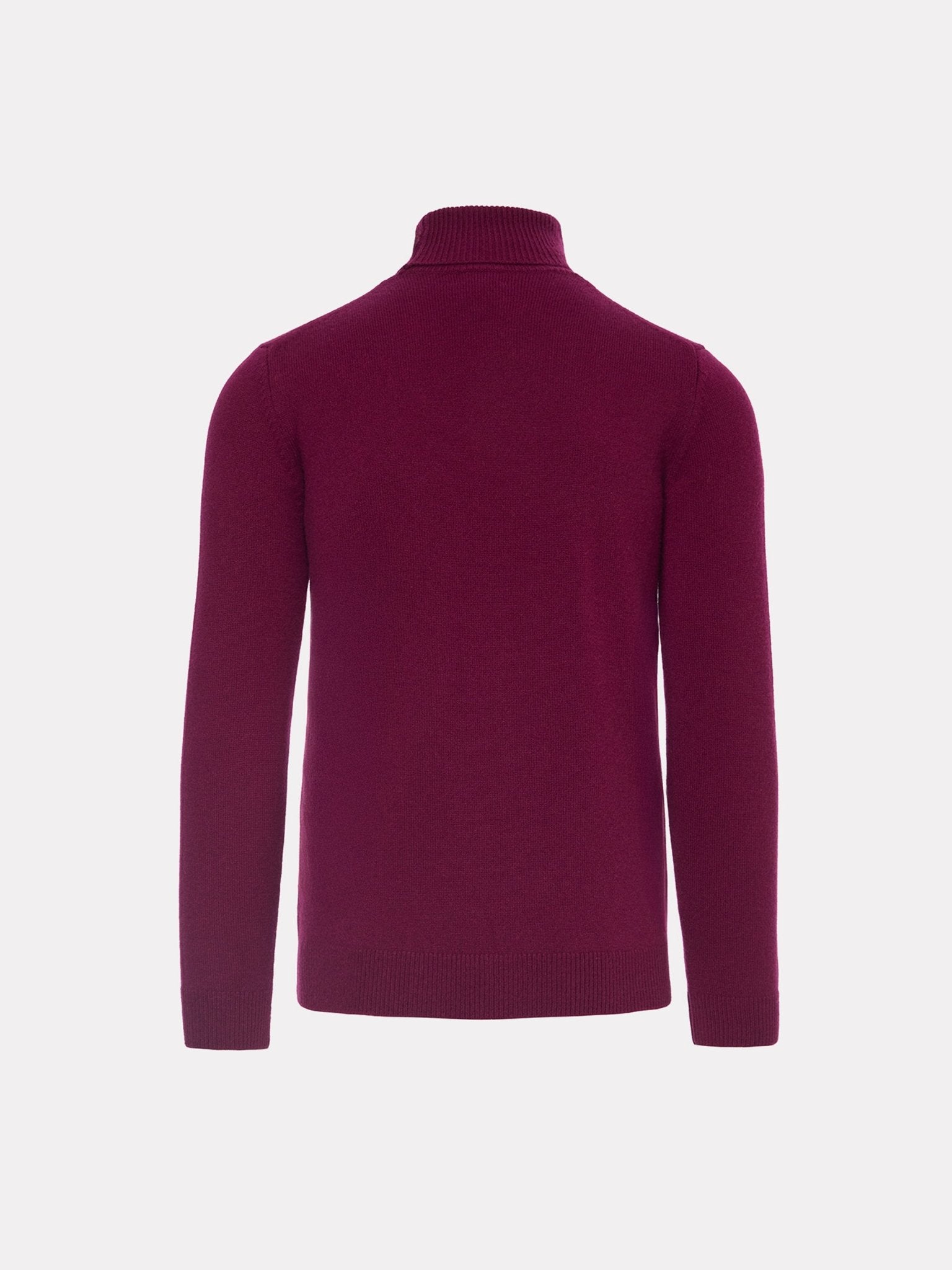 Pulover pe gat din baby casmir, bordeaux - Viggo